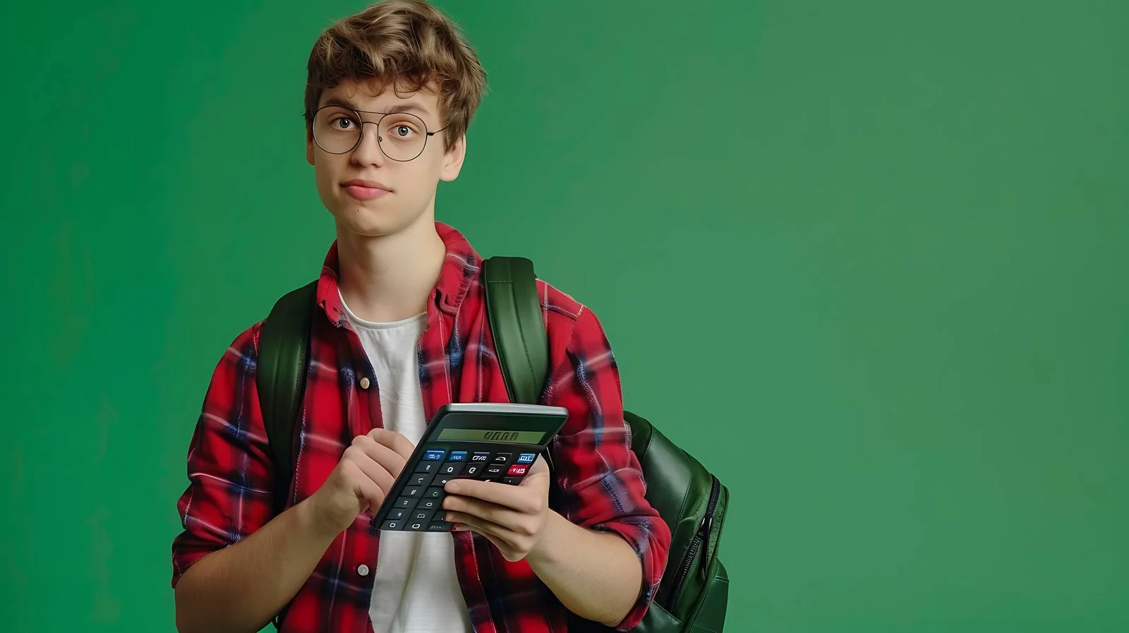 Young Man with Calculator — free download from Dotvec