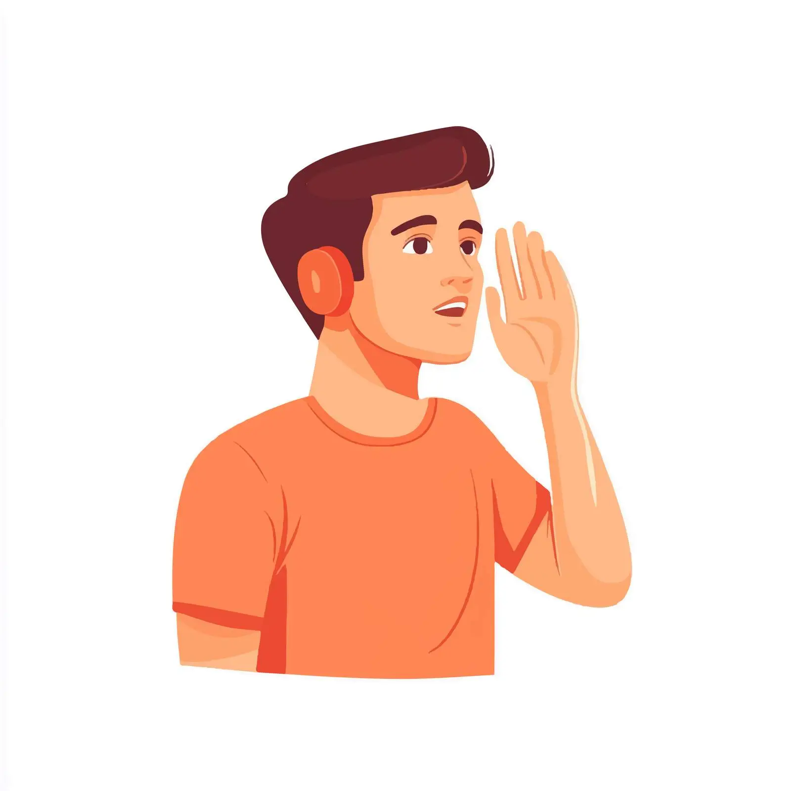 Young Man Listening to Rumors — free download from Dotvec