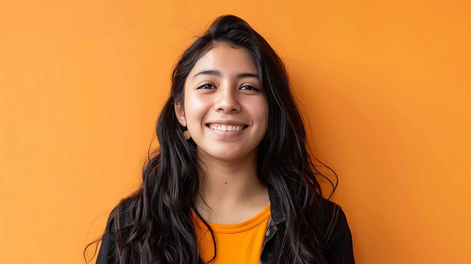 Mexican Woman Orange Background Isolated — free download from Dotvec