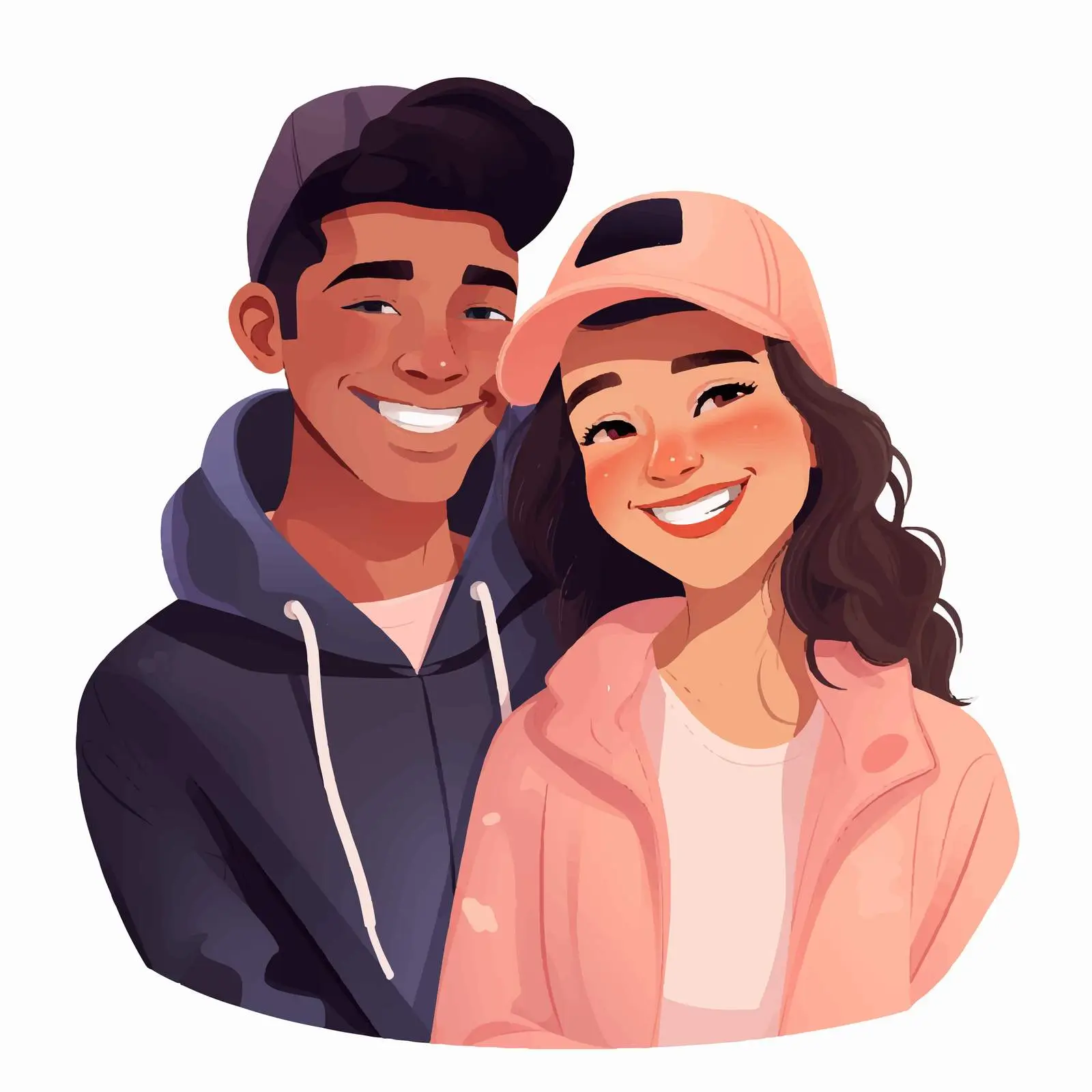Happy Modern Couple Portrait Vectors — free download from Dotvec