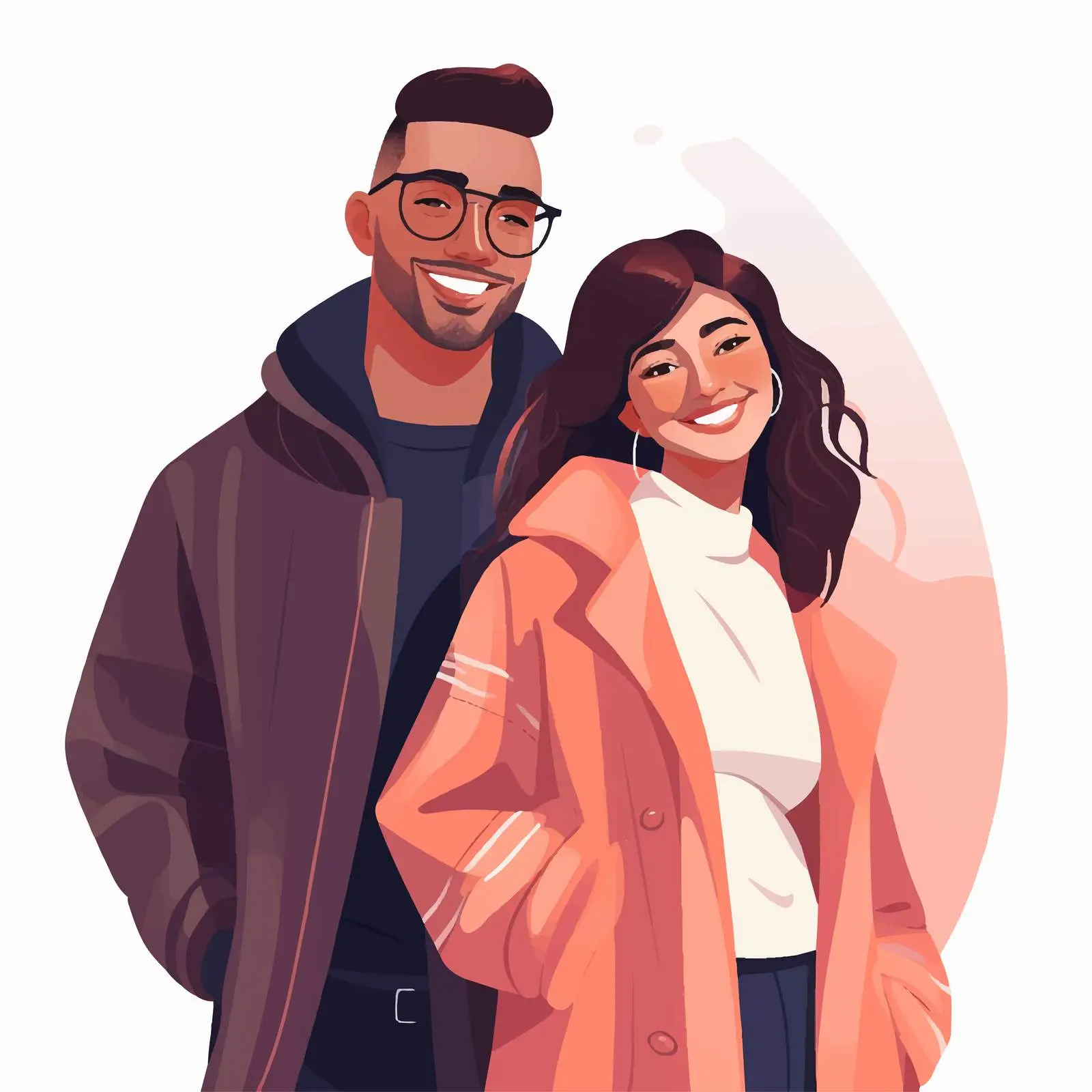 Happy Young Modern Couple Portrait — free download from Dotvec