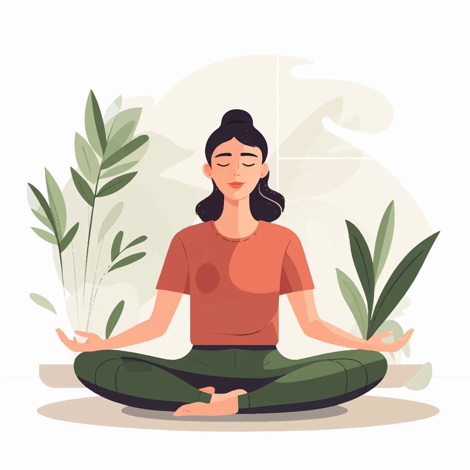 Modern Woman Exercising at Home — free download from Dotvec