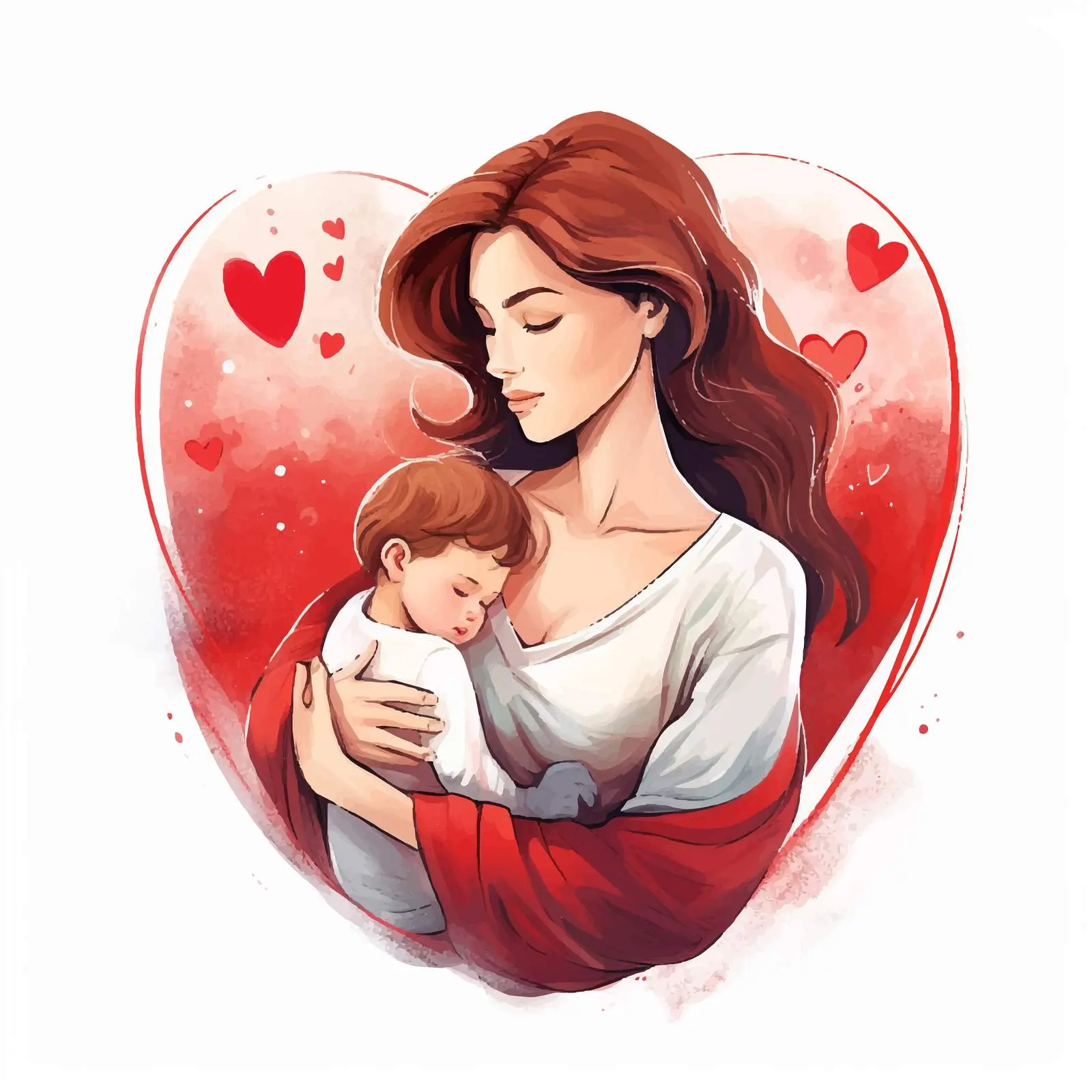 Mother and Newborn Love Banner Vector Art — free download from Dotvec