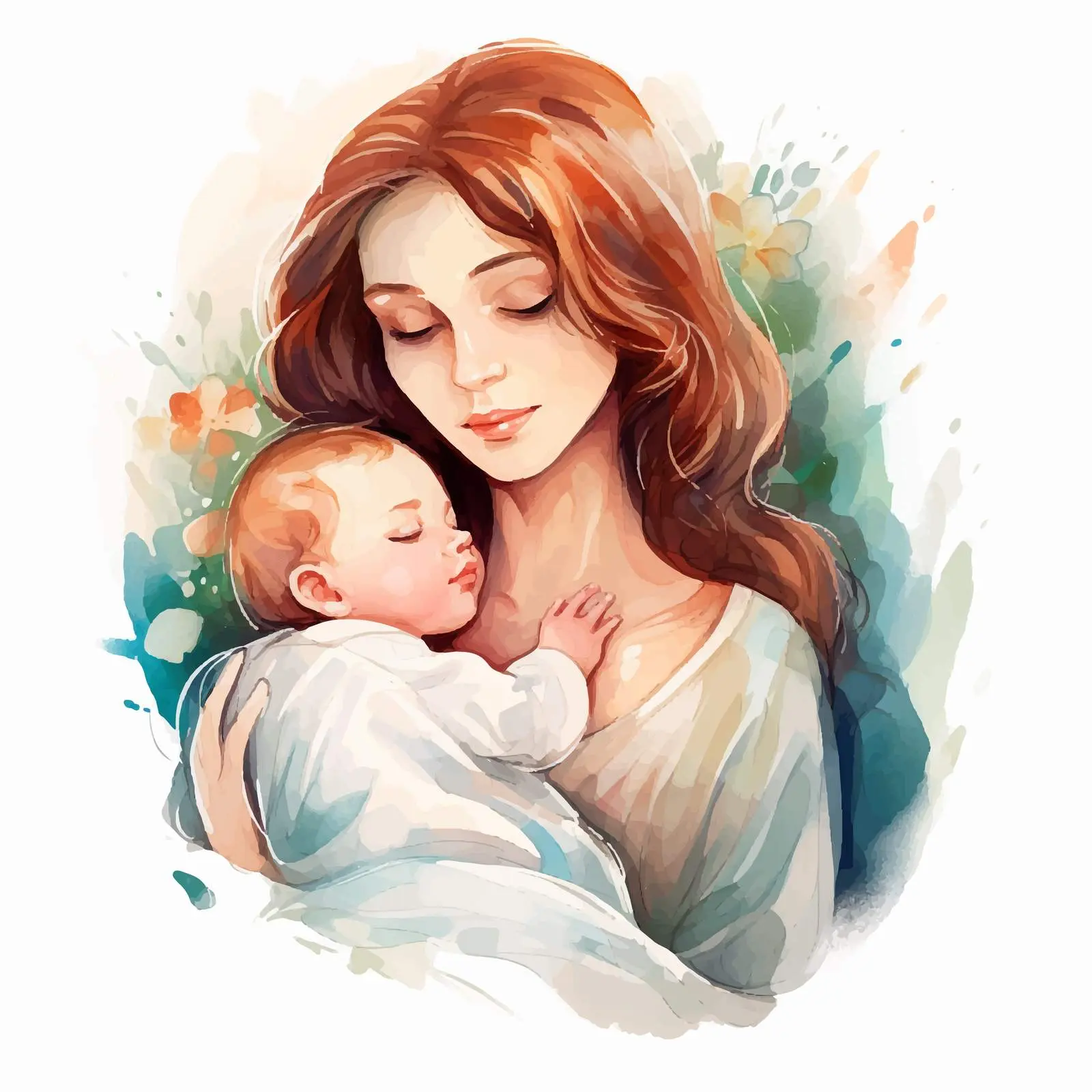 Young Mother with Newborn Baby Love Banner Vector — free download from Dotvec