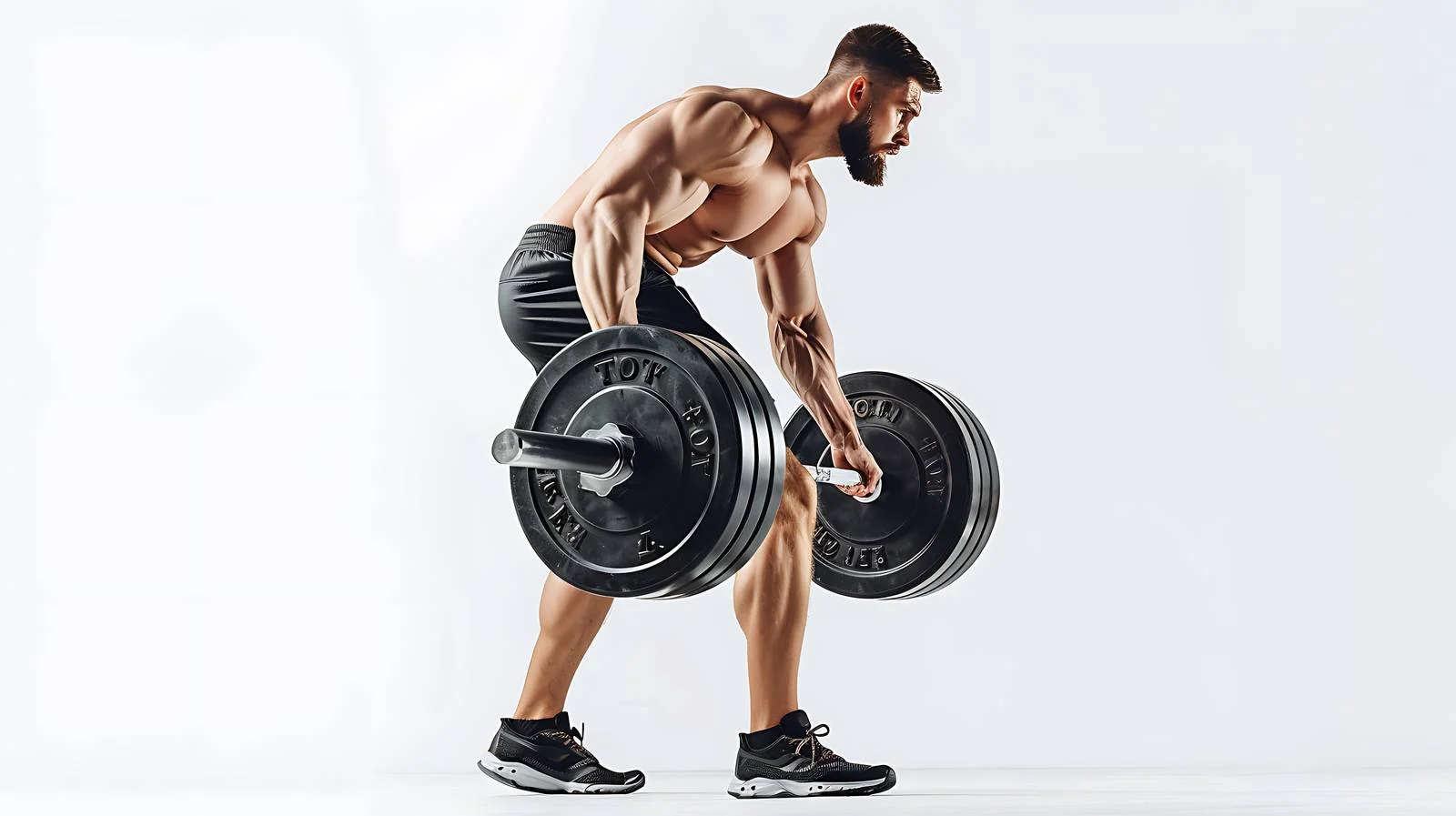 Muscular Man Lifts Heavy Barbell — free download from Dotvec