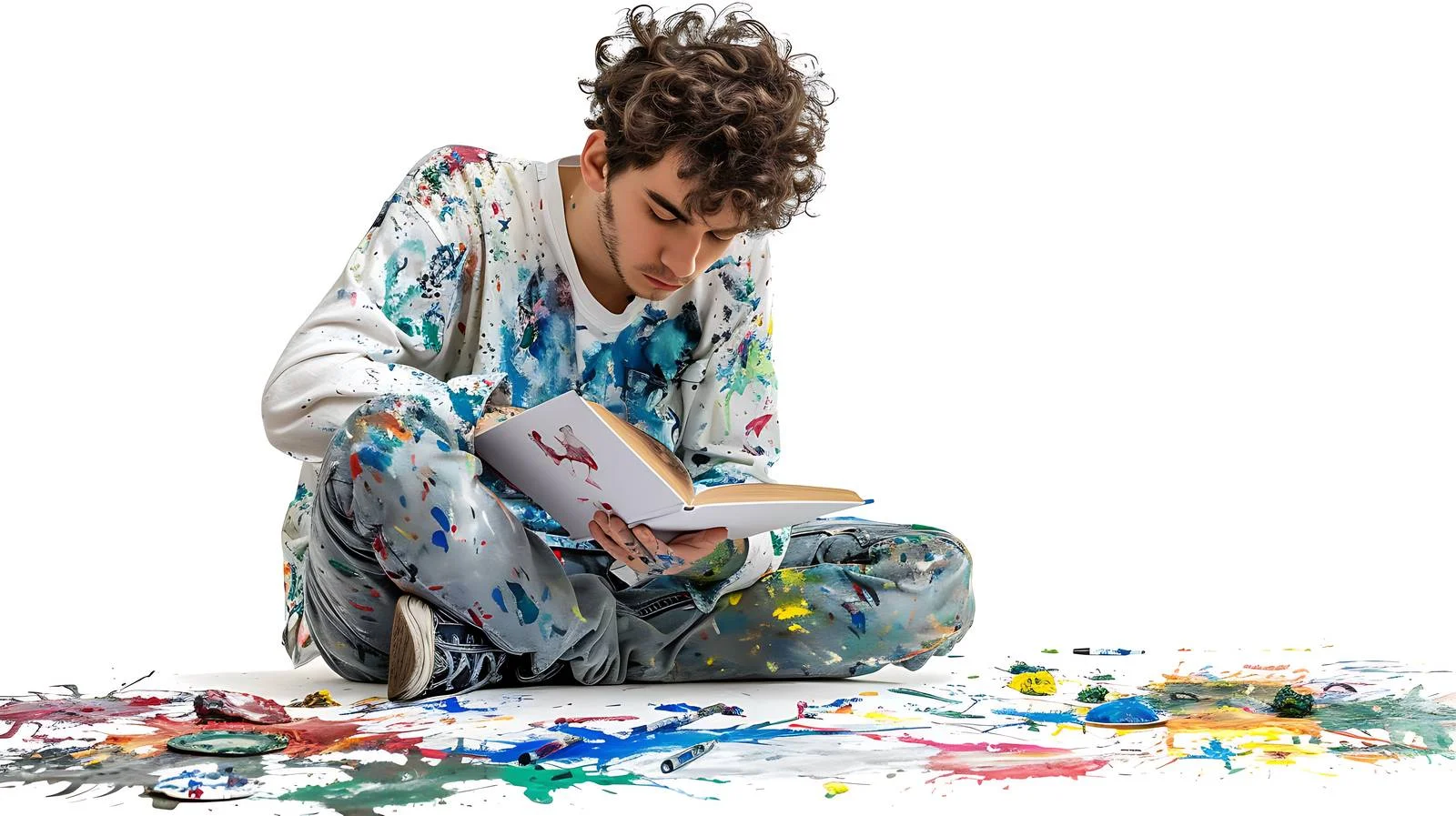 Young Painter Studying in Studio — free download from Dotvec