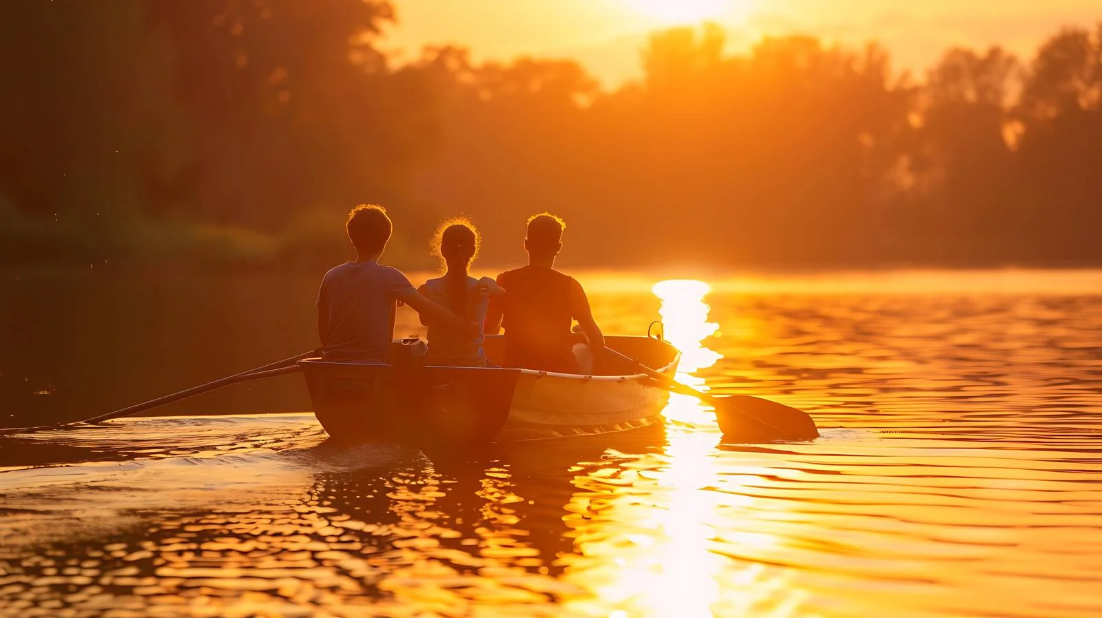 Sunset Lake Boating Lifestyle — free download from Dotvec