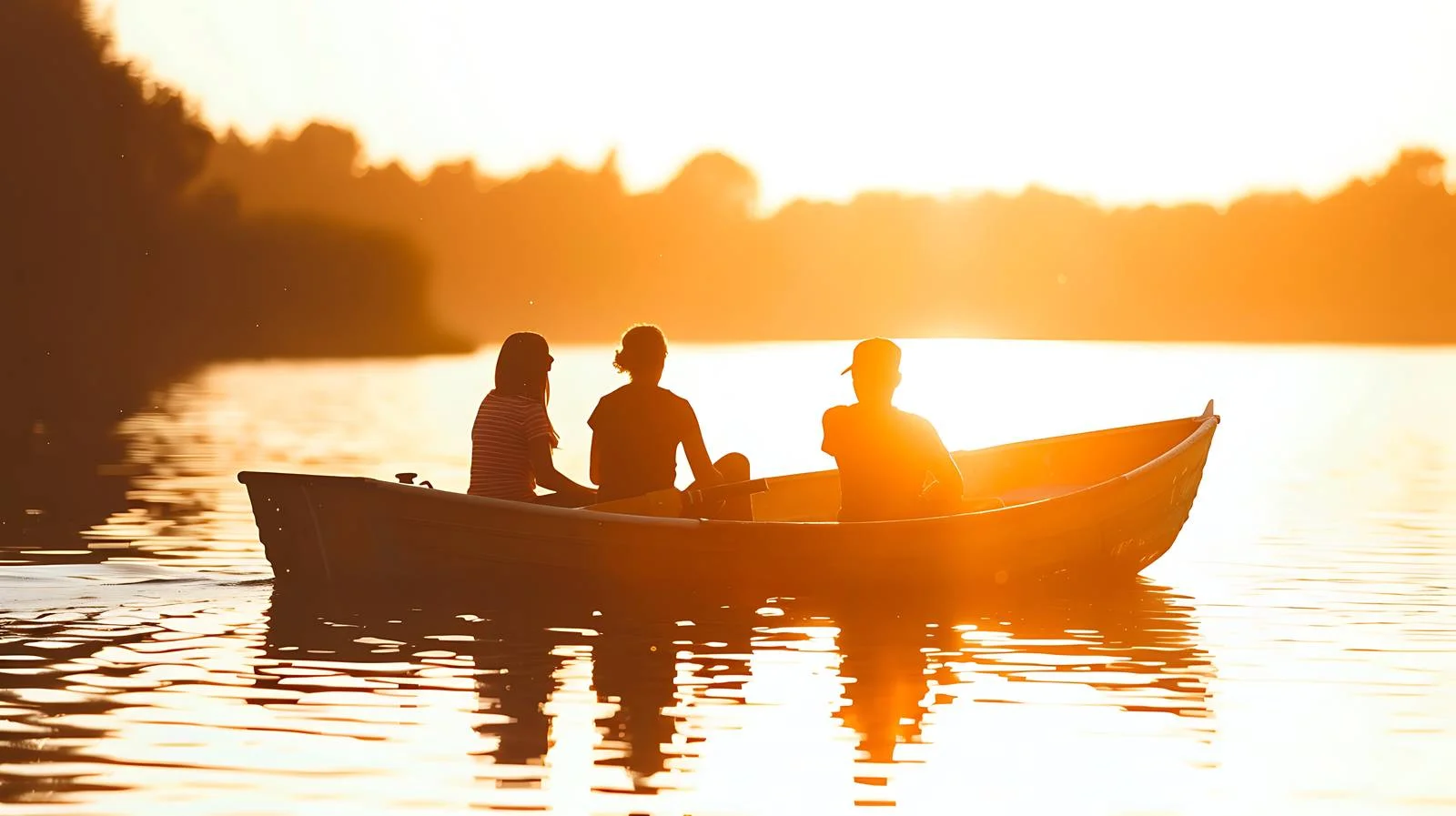 Tranquil Sunset Boating Scene — free download from Dotvec