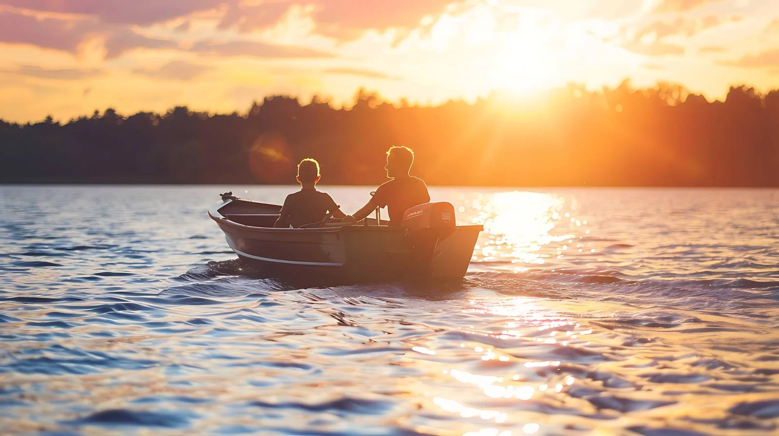 Tranquil Sunset Boating Scene — free download from Dotvec