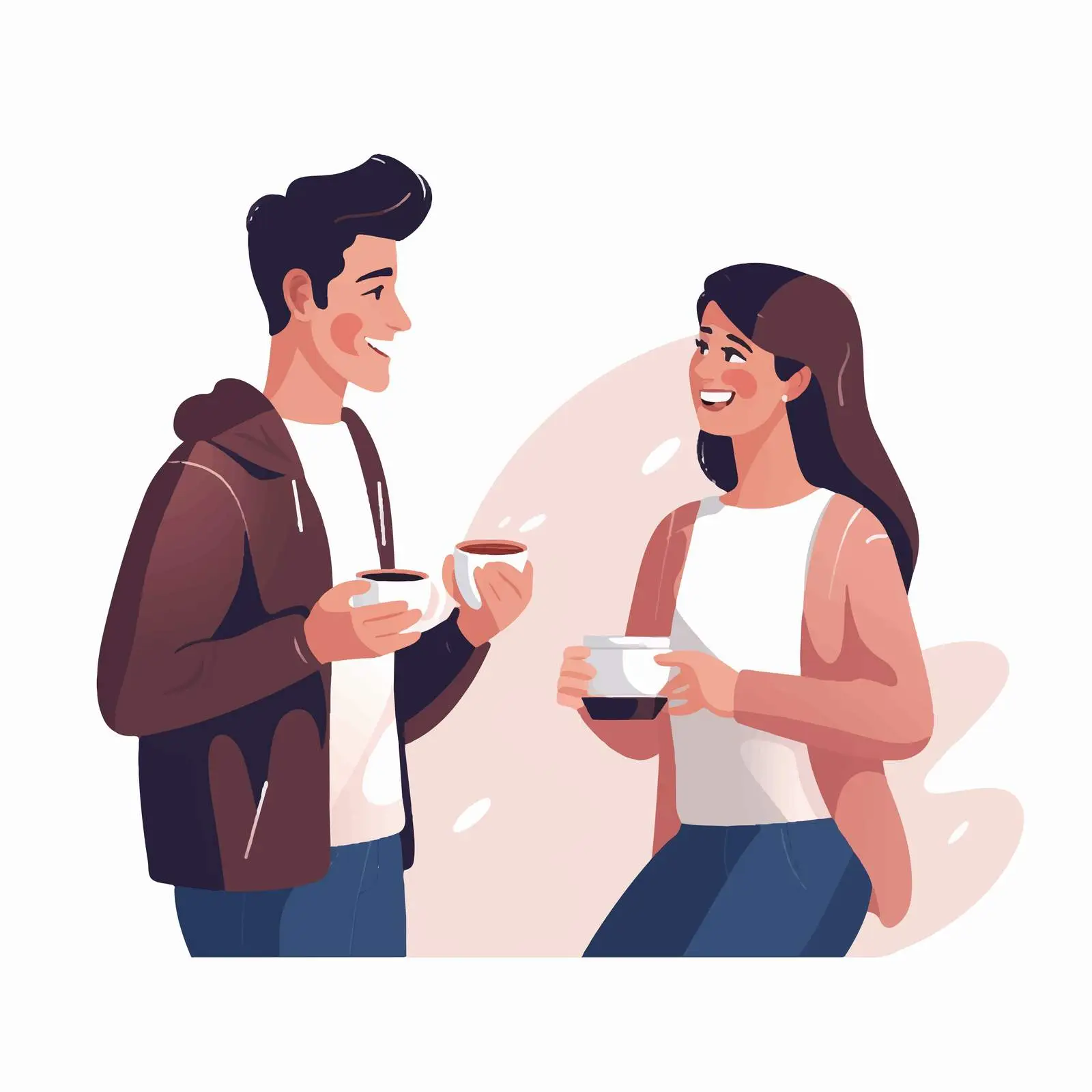Young People Enjoying Coffee Break Conversation — free download from Dotvec