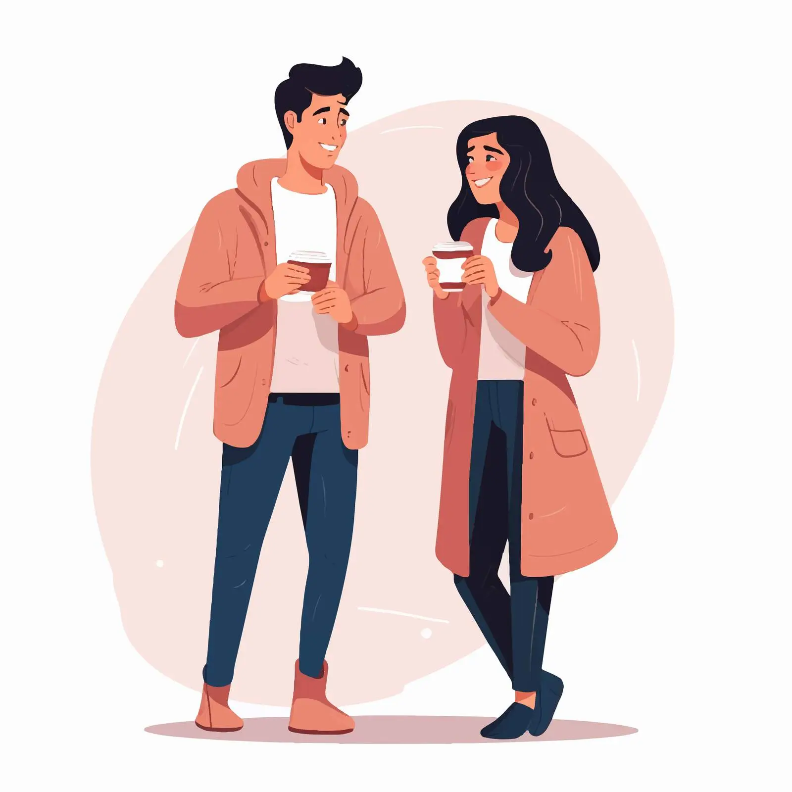 Young People Enjoying Coffee Break Conversations – free shared experiences image from Dotvec