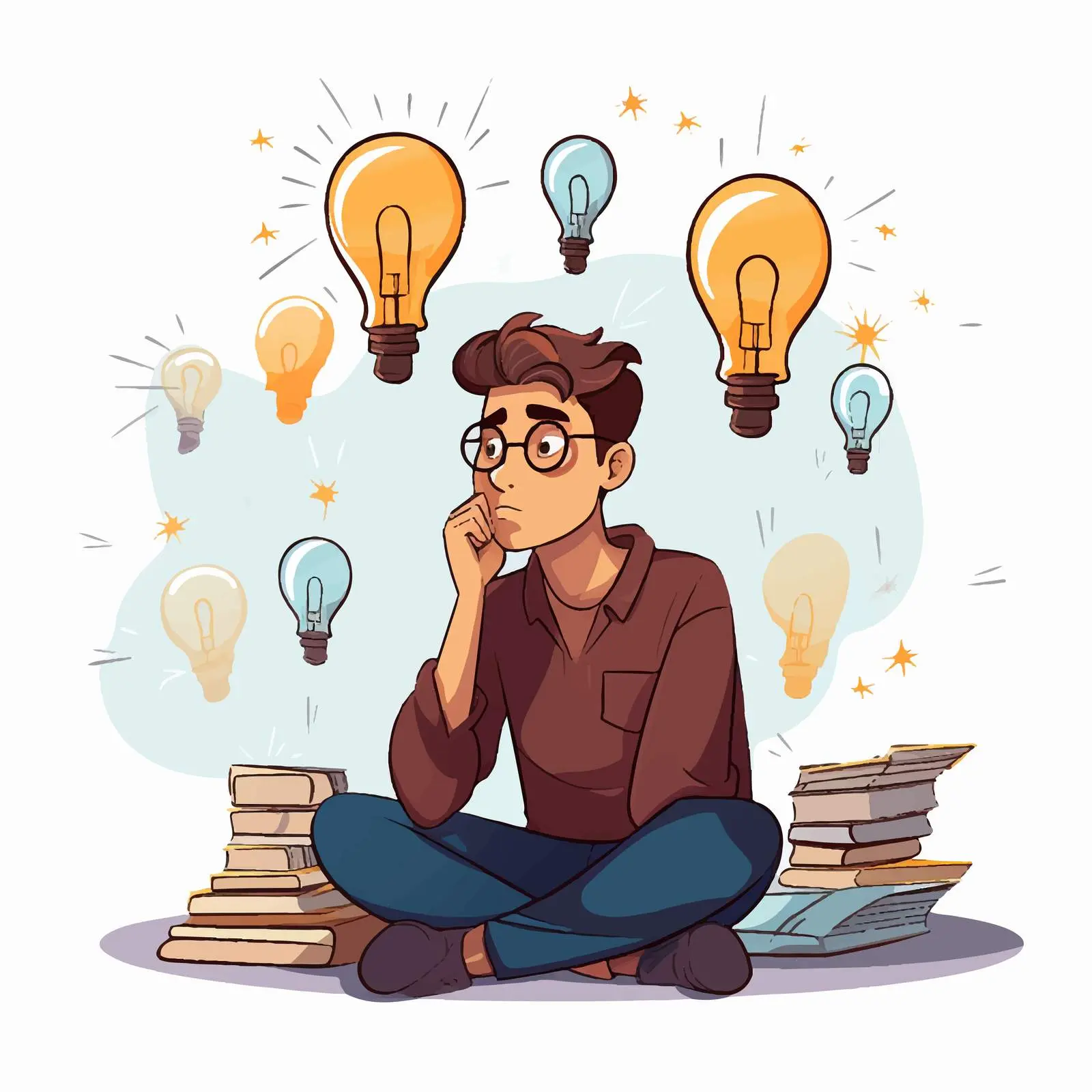 Young Person Contemplating Finances and Money Matters — free download from Dotvec