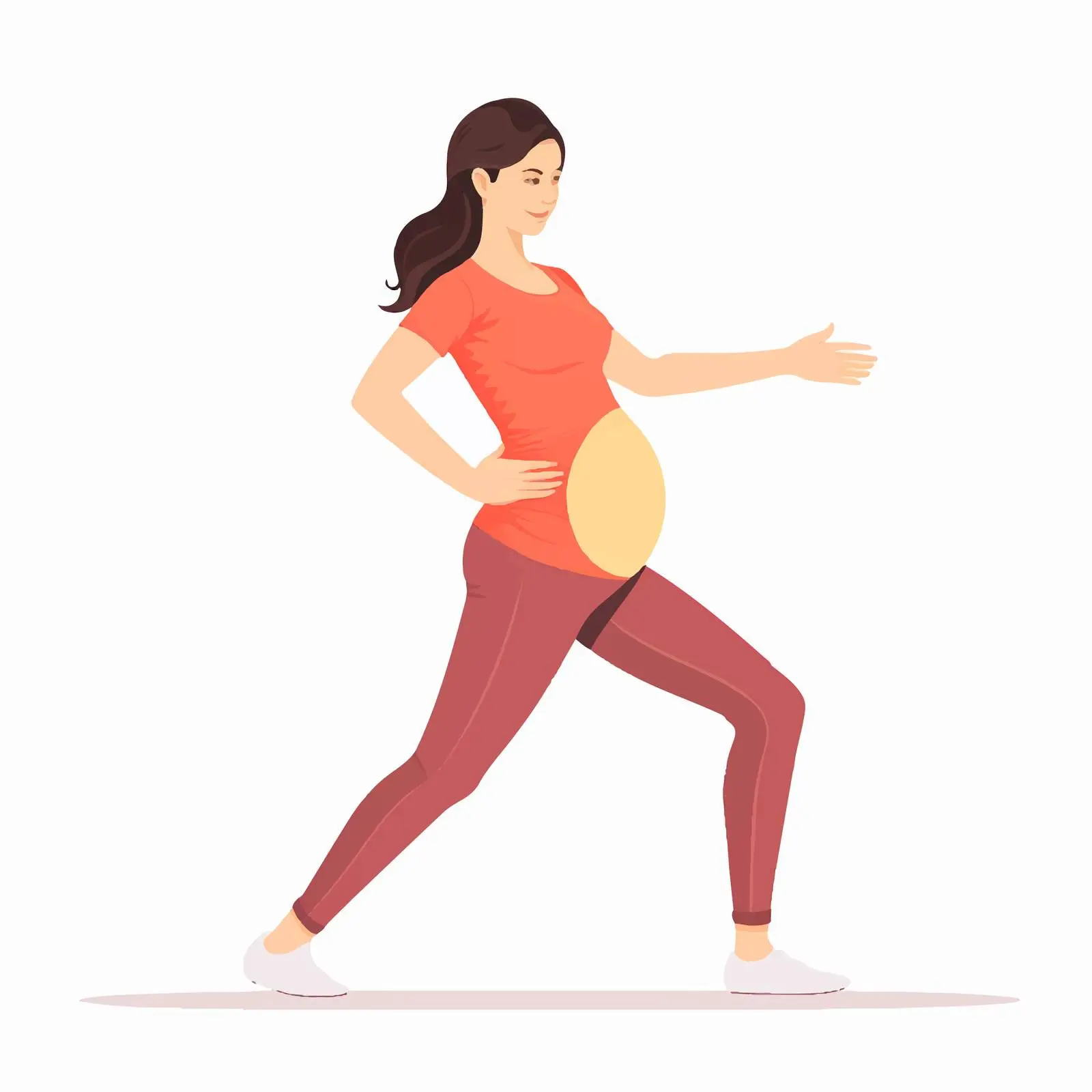 Pregnant Woman Stretching in Yoga Pose – free body awareness image from Dotvec