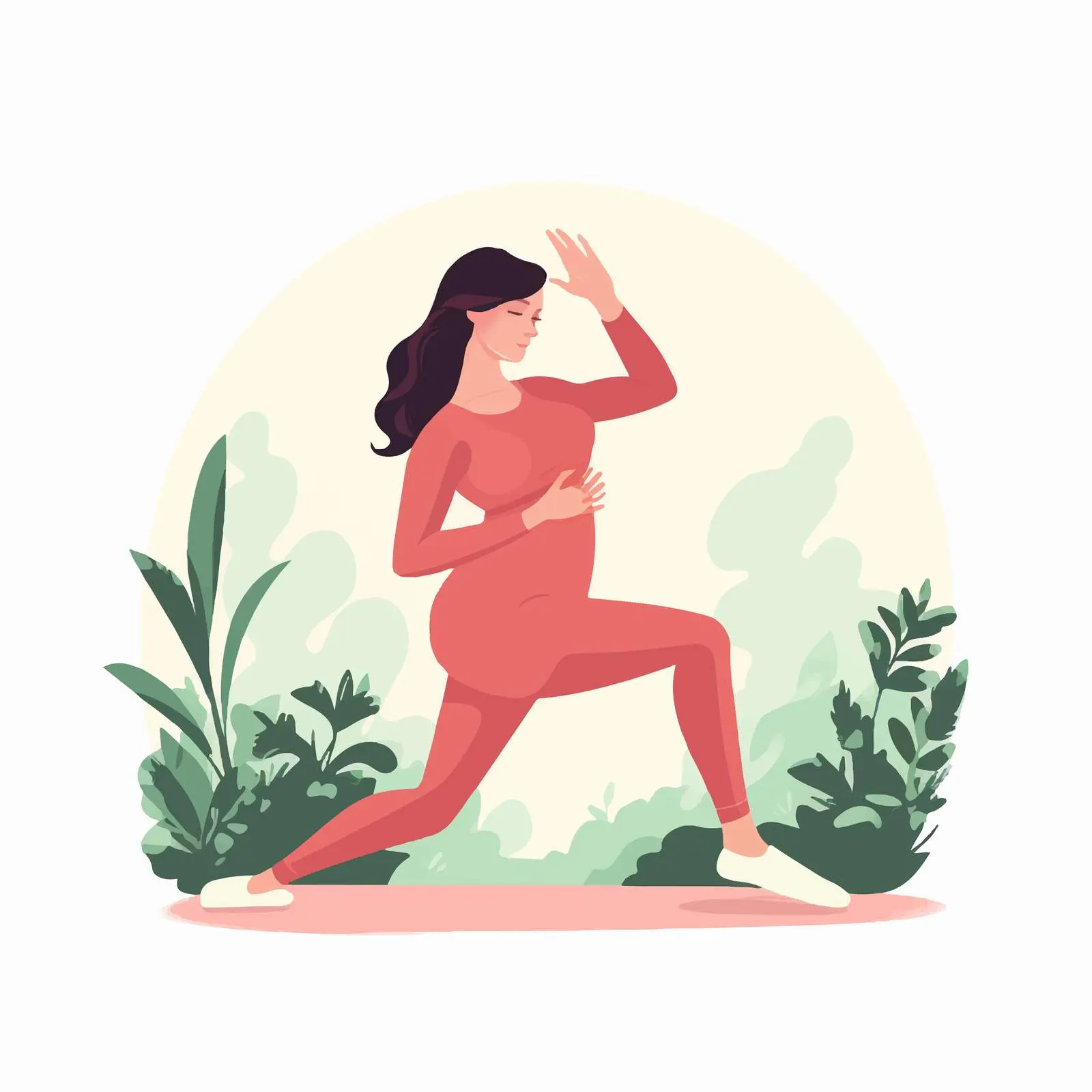 Pregnant Woman Practicing Yoga for Wellness — free download from Dotvec