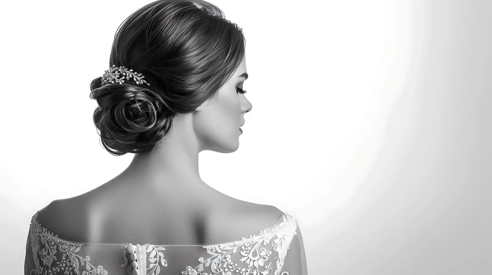 Elegant Bridal Dress from Back View — free download from Dotvec