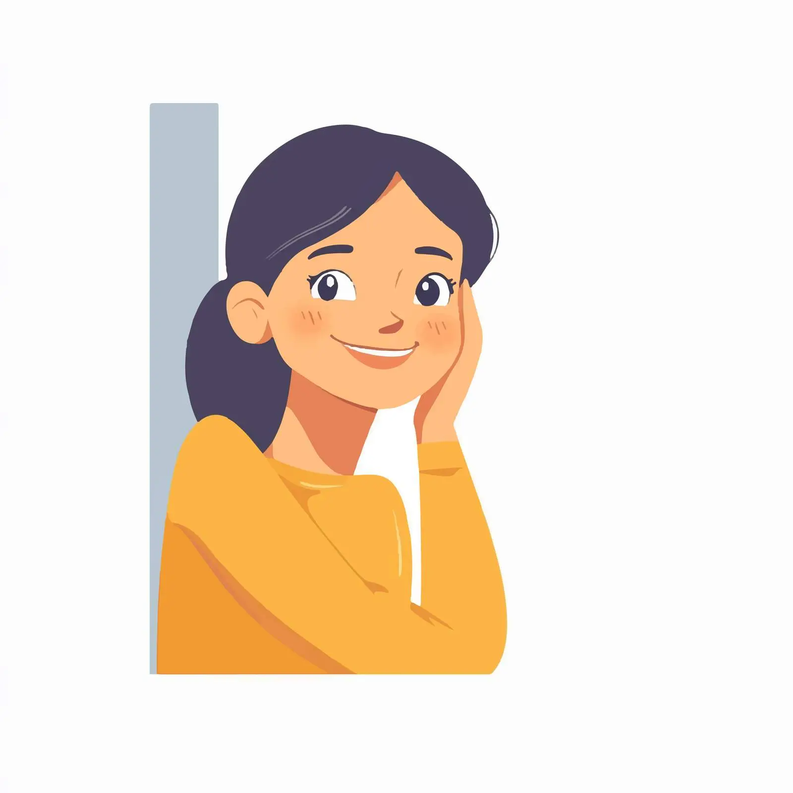 Curious Young Person Peeking from Behind Wall — free download from Dotvec