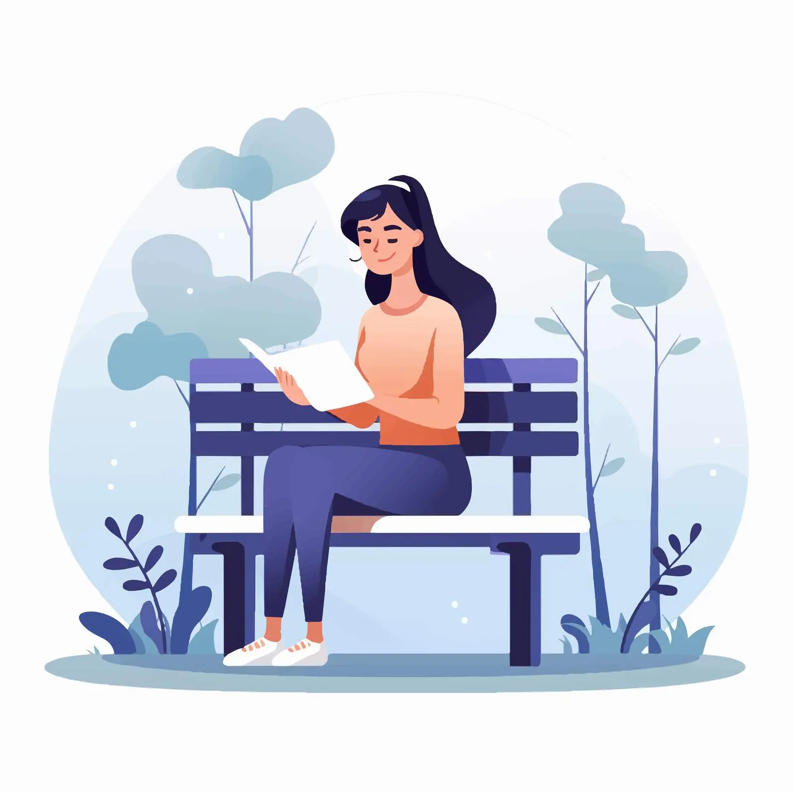 Casual Young Women Sitting on Bench – free social interactions image from Dotvec