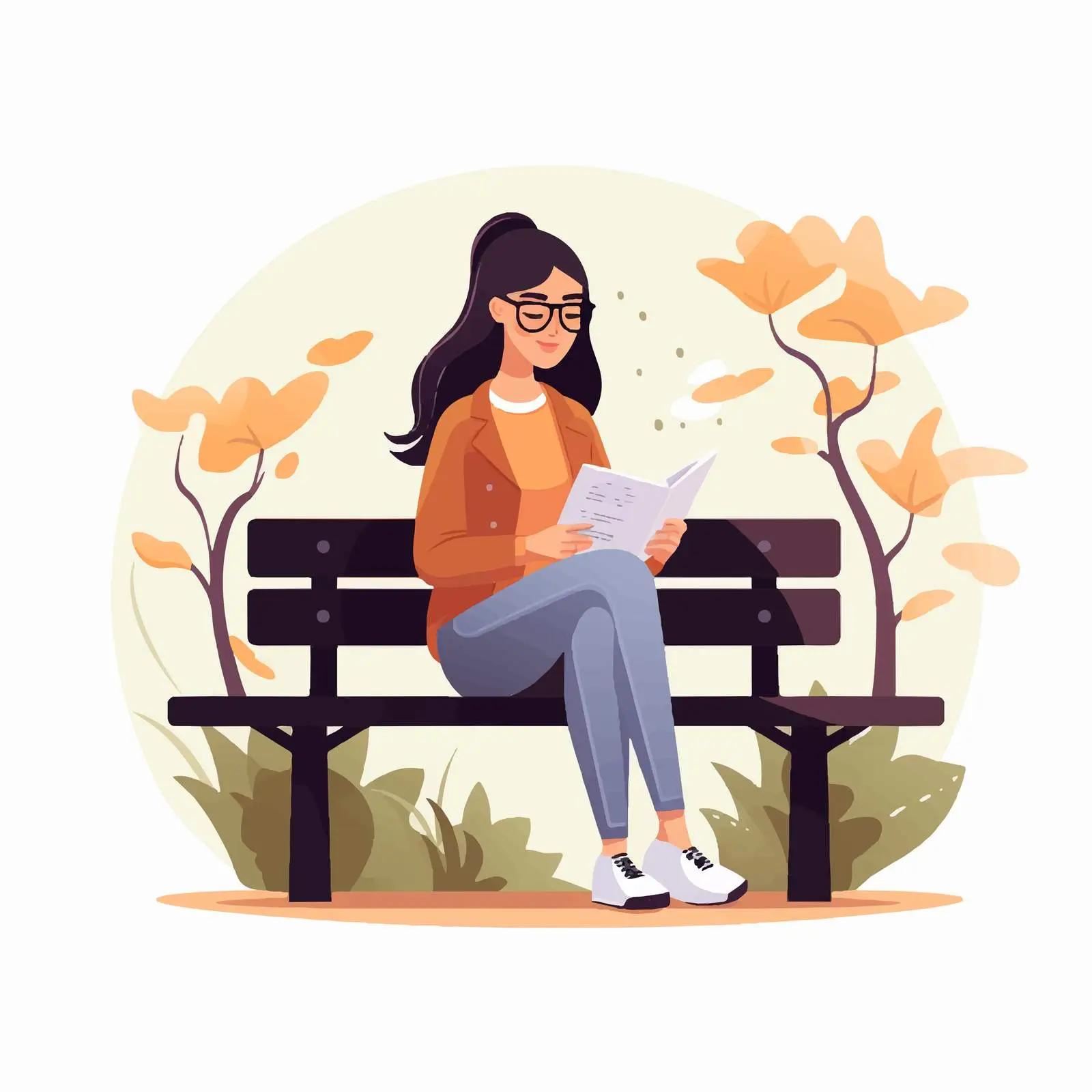 Young Women Smiling in Casual Attire on Bench — free download from Dotvec