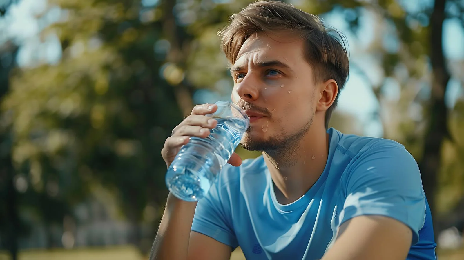 Hydrating Young Athlete Post Running — free download from Dotvec