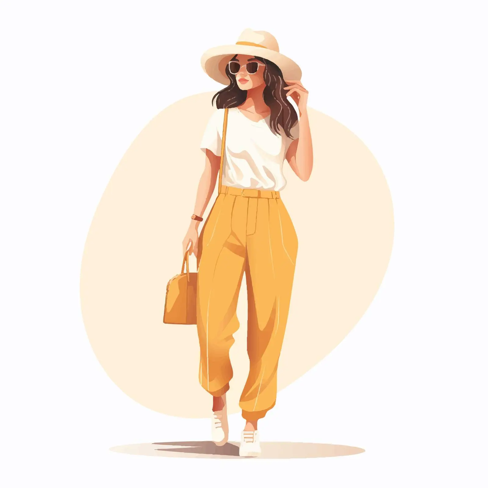 Stylish Woman in Fashionable Jumpsuit — free download from Dotvec