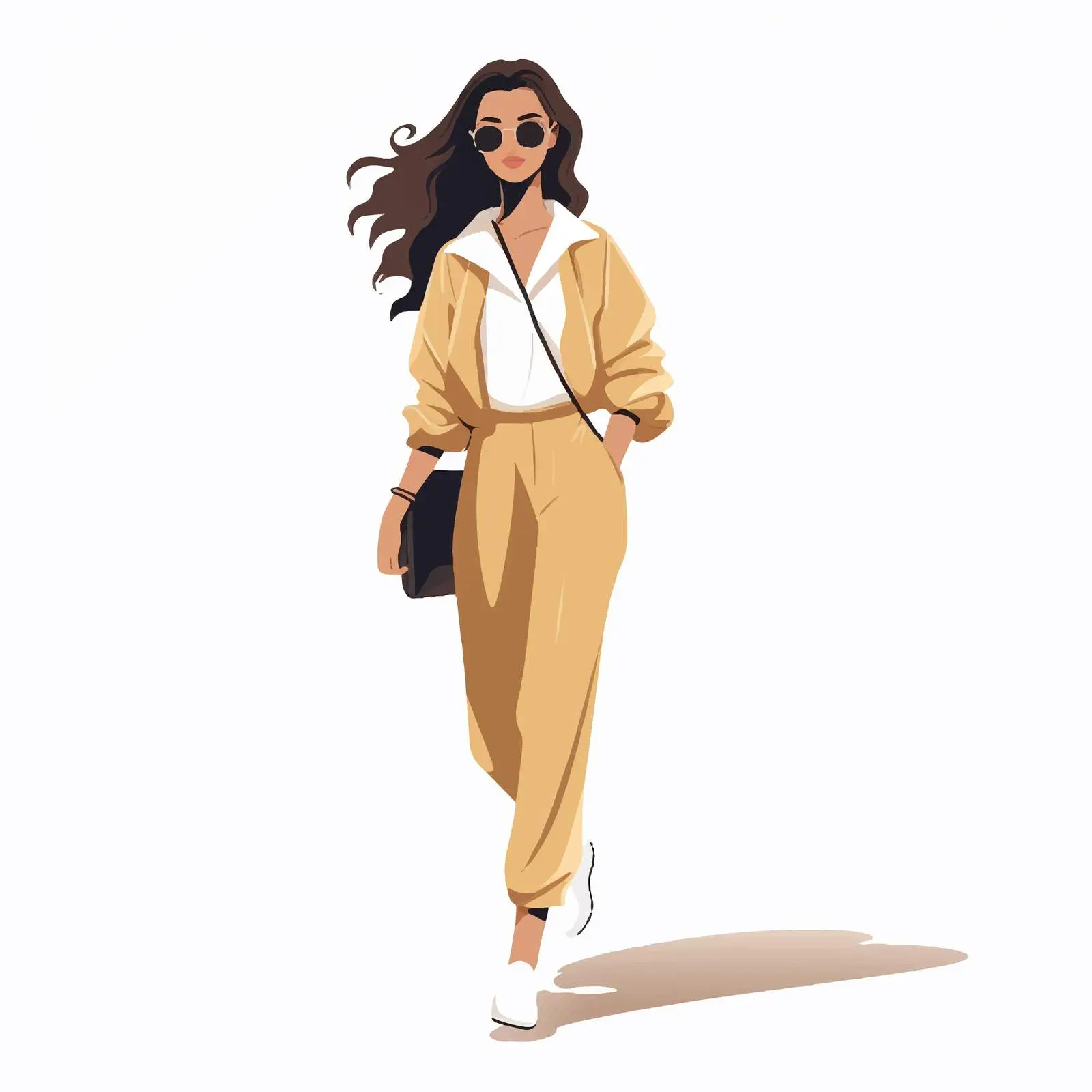 Stylish Woman in Fashionable Jumpsuit — free download from Dotvec