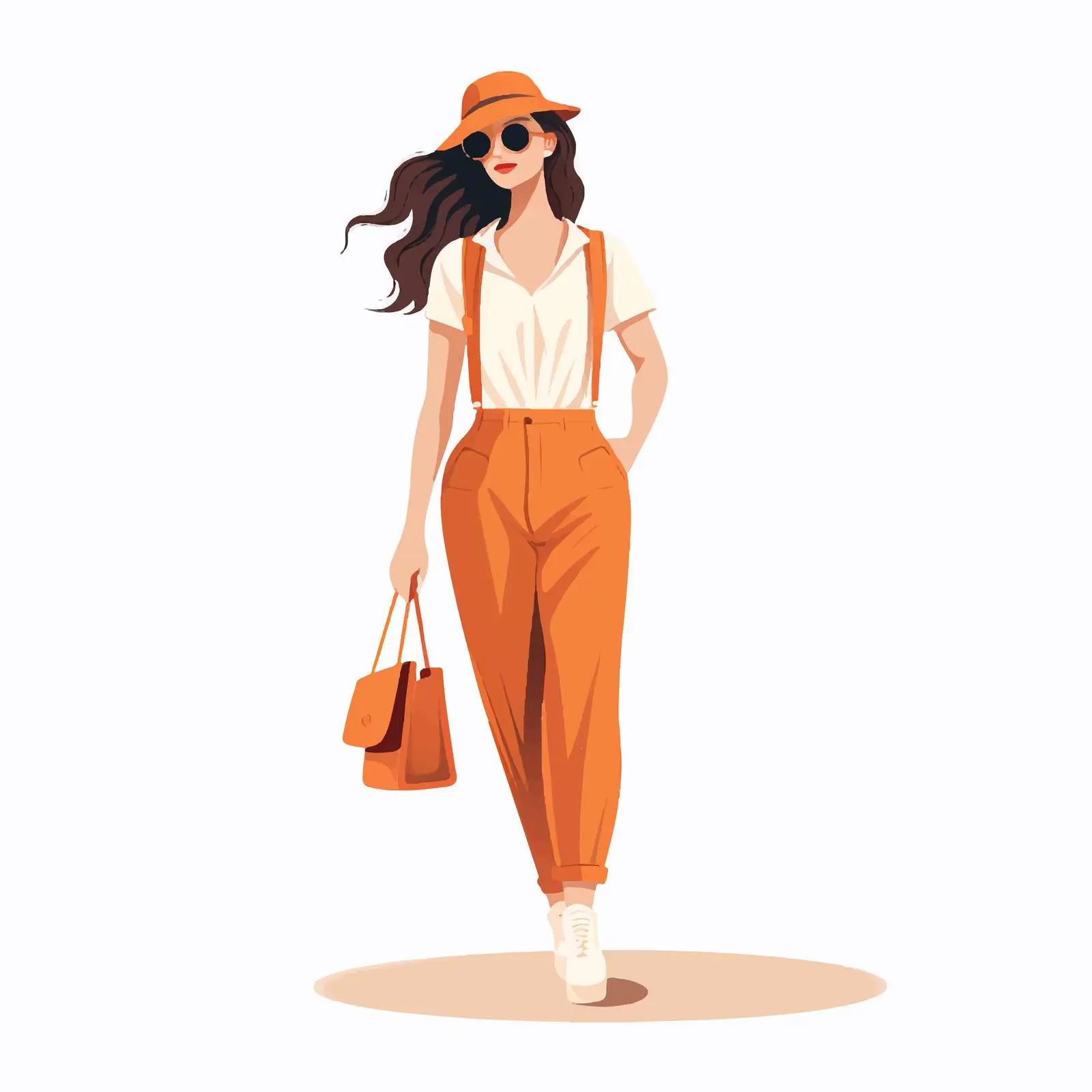Stylish Woman in Fashionable Jumpsuit — free download from Dotvec
