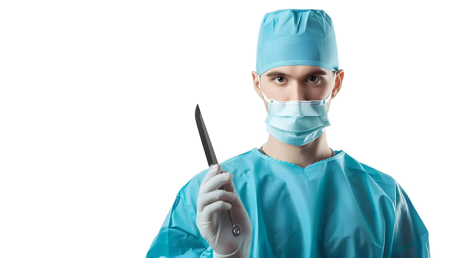Young Surgeon Ready with Scalpel in Hand – free emergency image from Dotvec