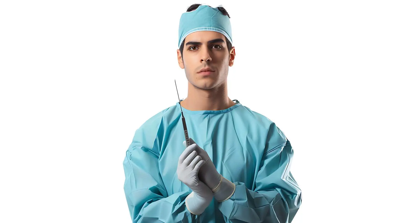 Young Surgeon Ready with Scalpel for Operation – free emergency image from Dotvec