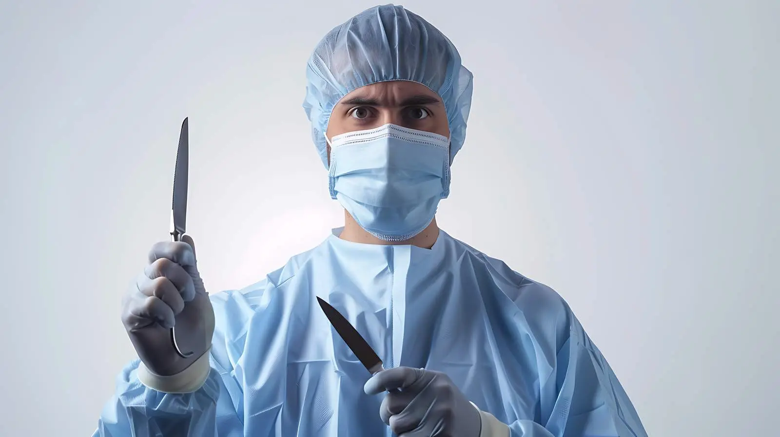 Young Surgeon Ready with a Scalpel – free medical staff image from Dotvec