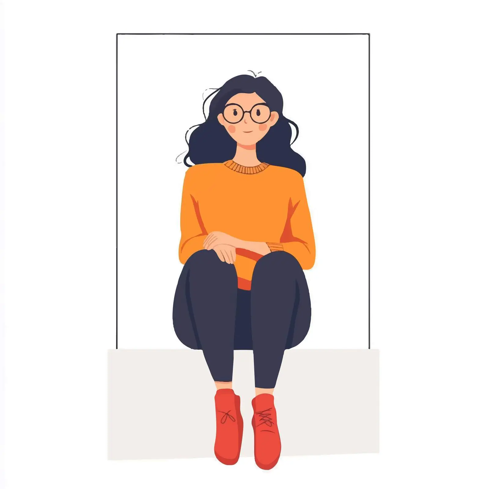 Young Teacher Engaging with Viewer in Vector Art — free download from Dotvec