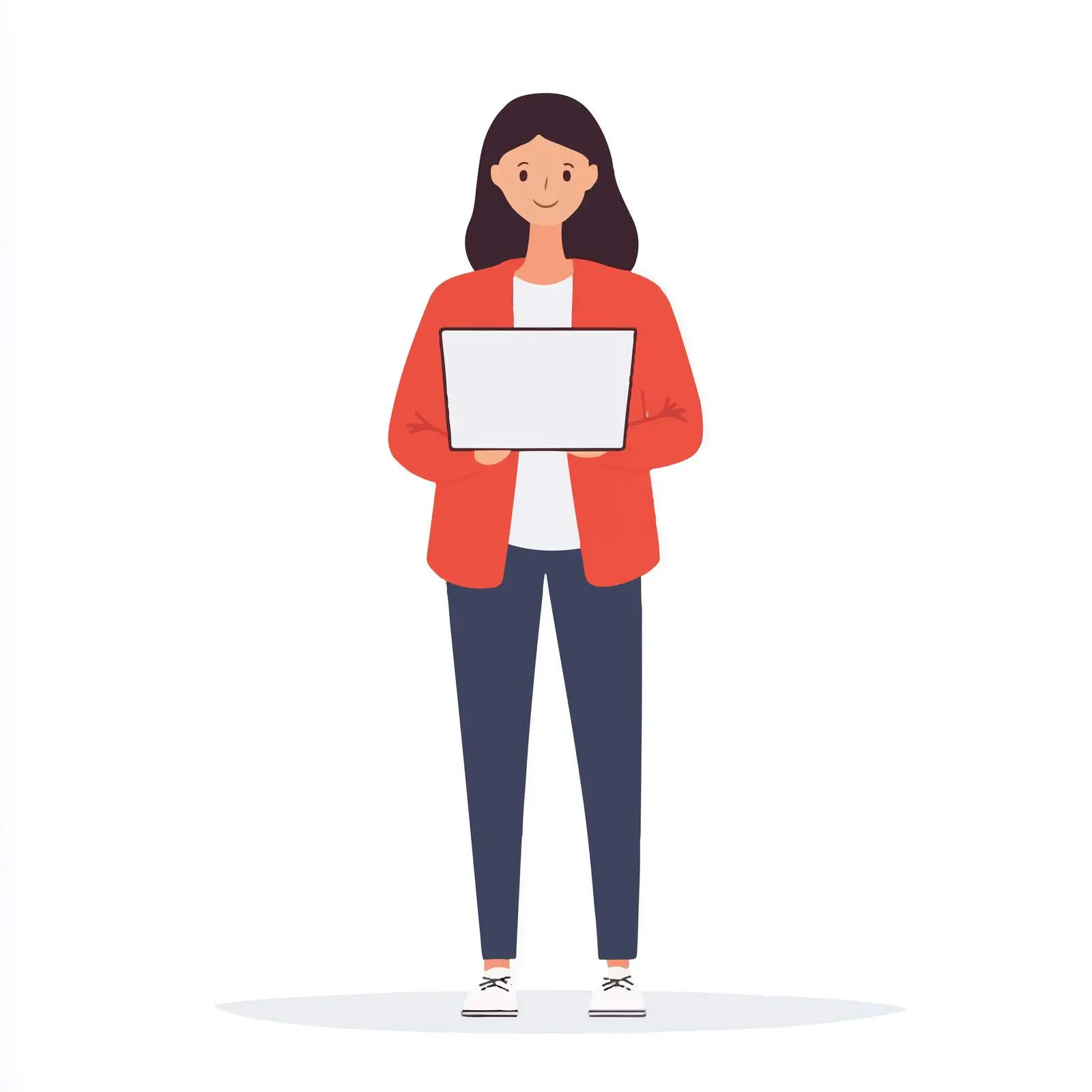 Young Teacher with Laptop Vector Illustration — free download from Dotvec