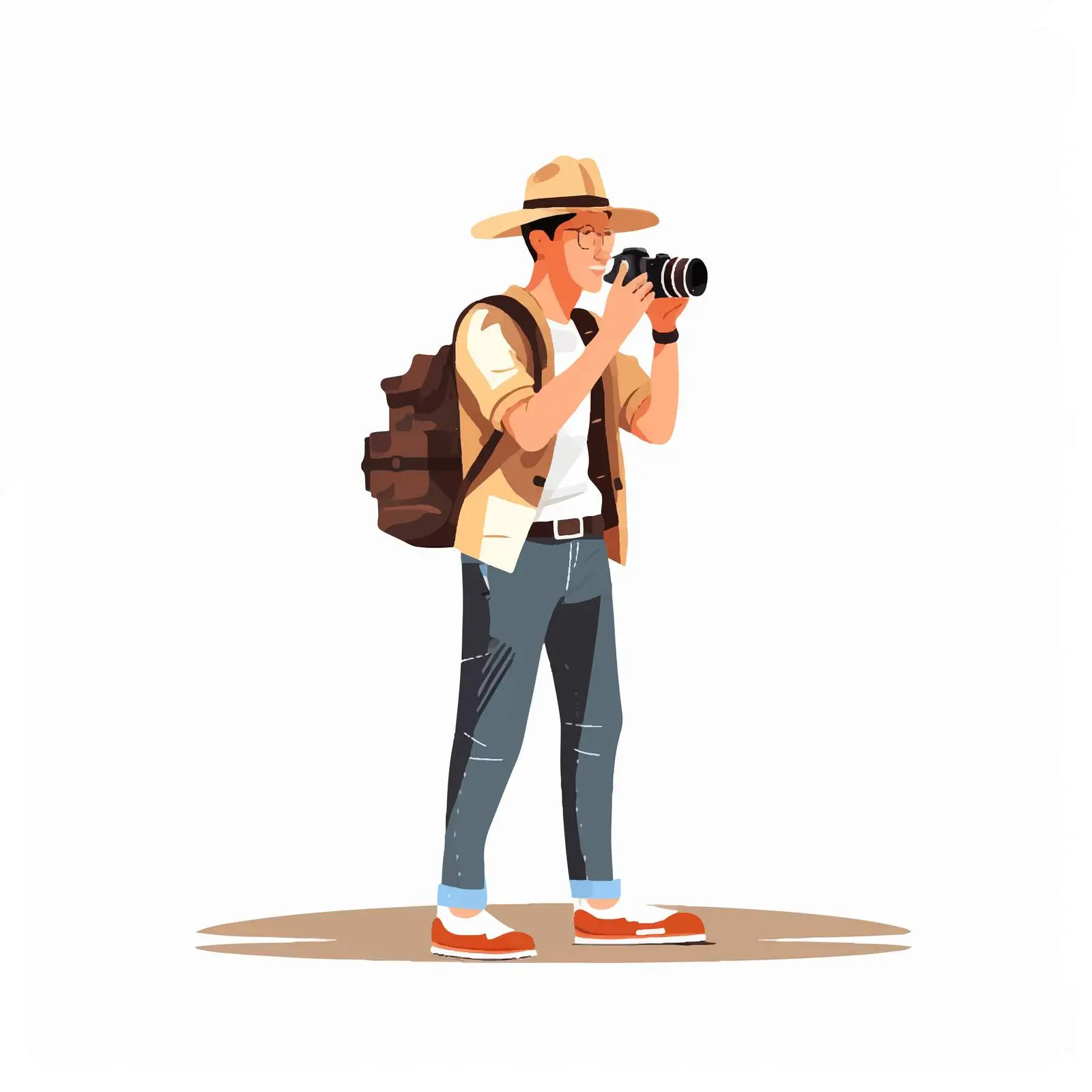 Young Tourist Capturing Moments While Sightseeing — free download from Dotvec