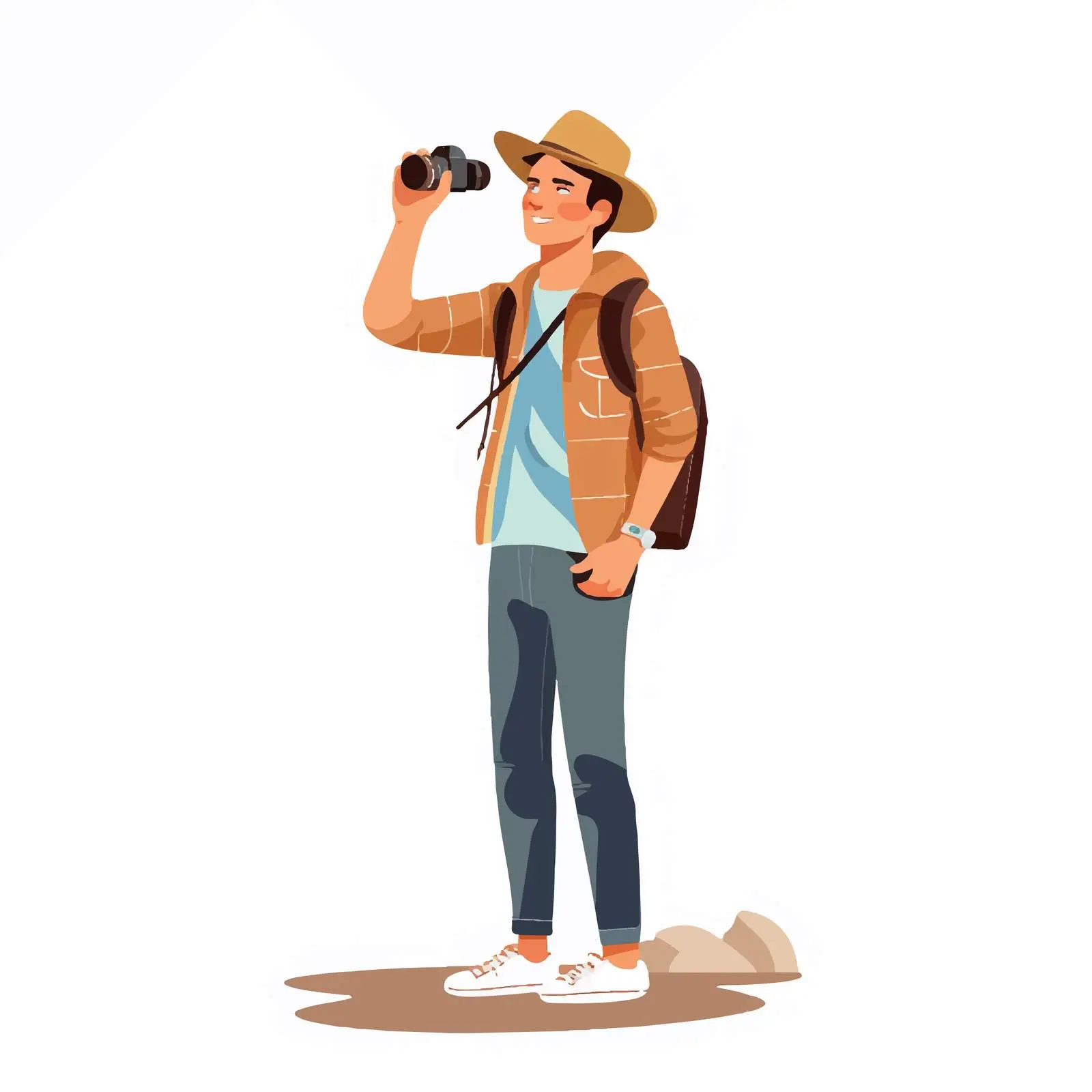 Young Tourist Taking Photos During Sightseeing — free download from Dotvec
