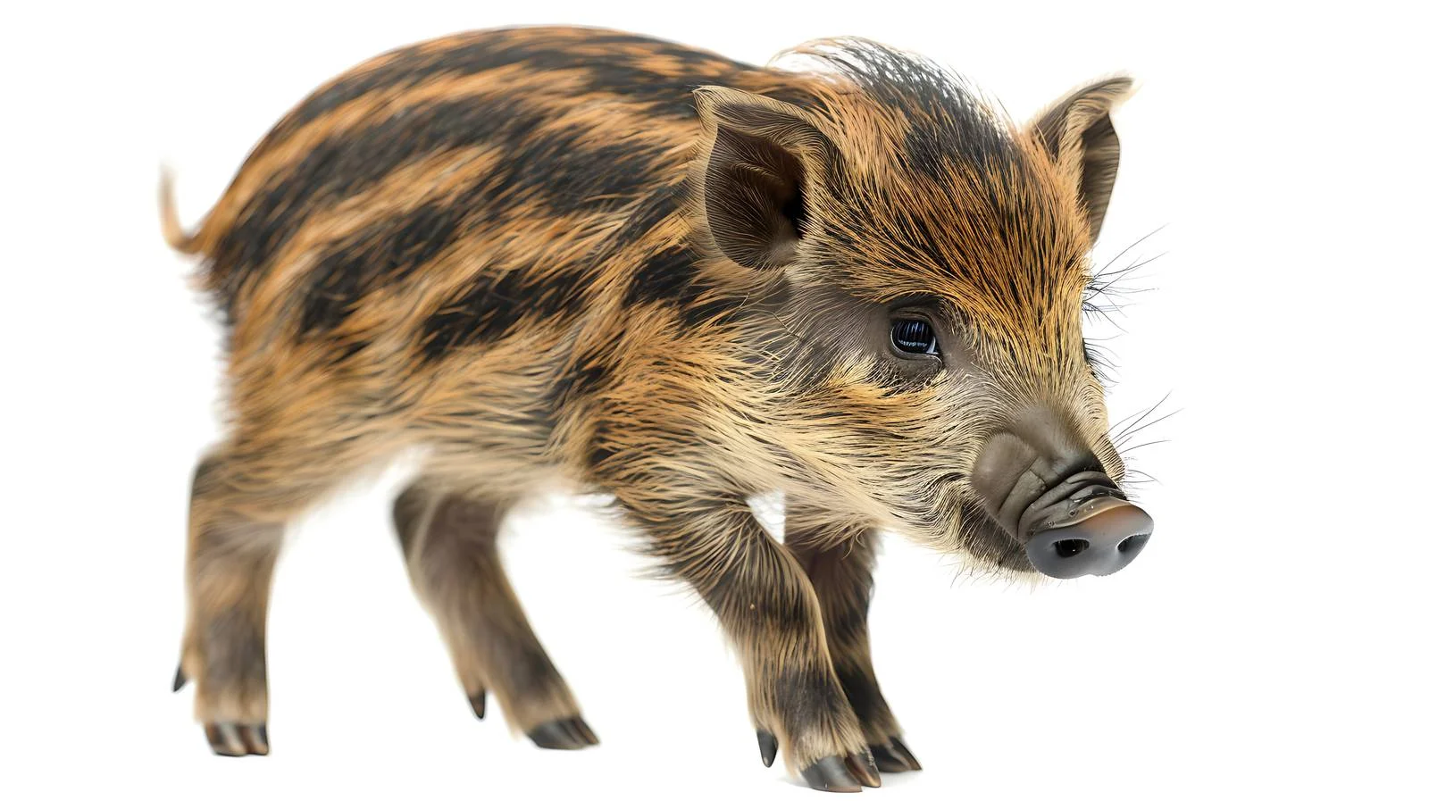 Young Wild Boar with Striped Fur — free download from Dotvec