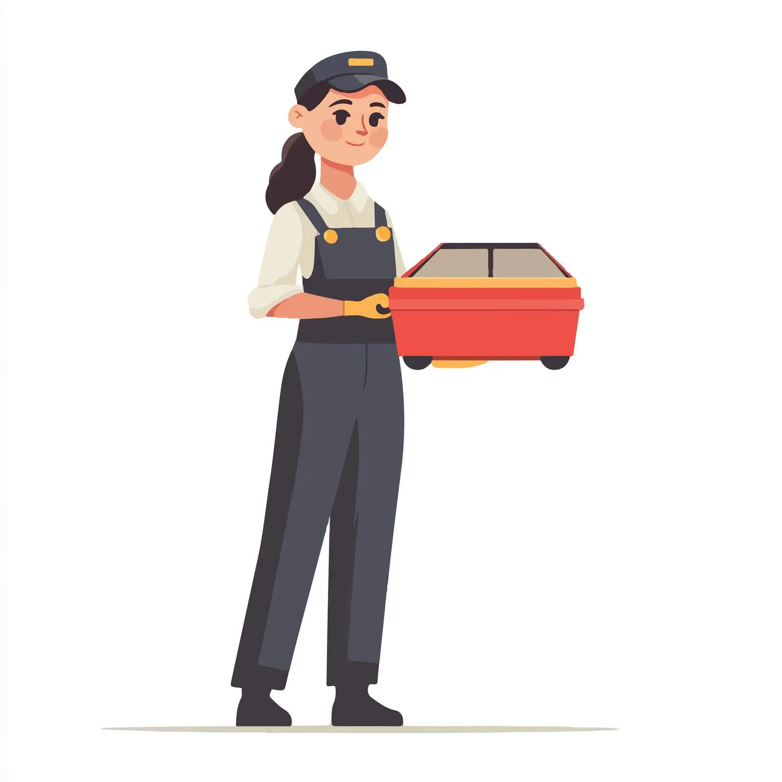 Young Woman Car Technician with Jack — free download from Dotvec