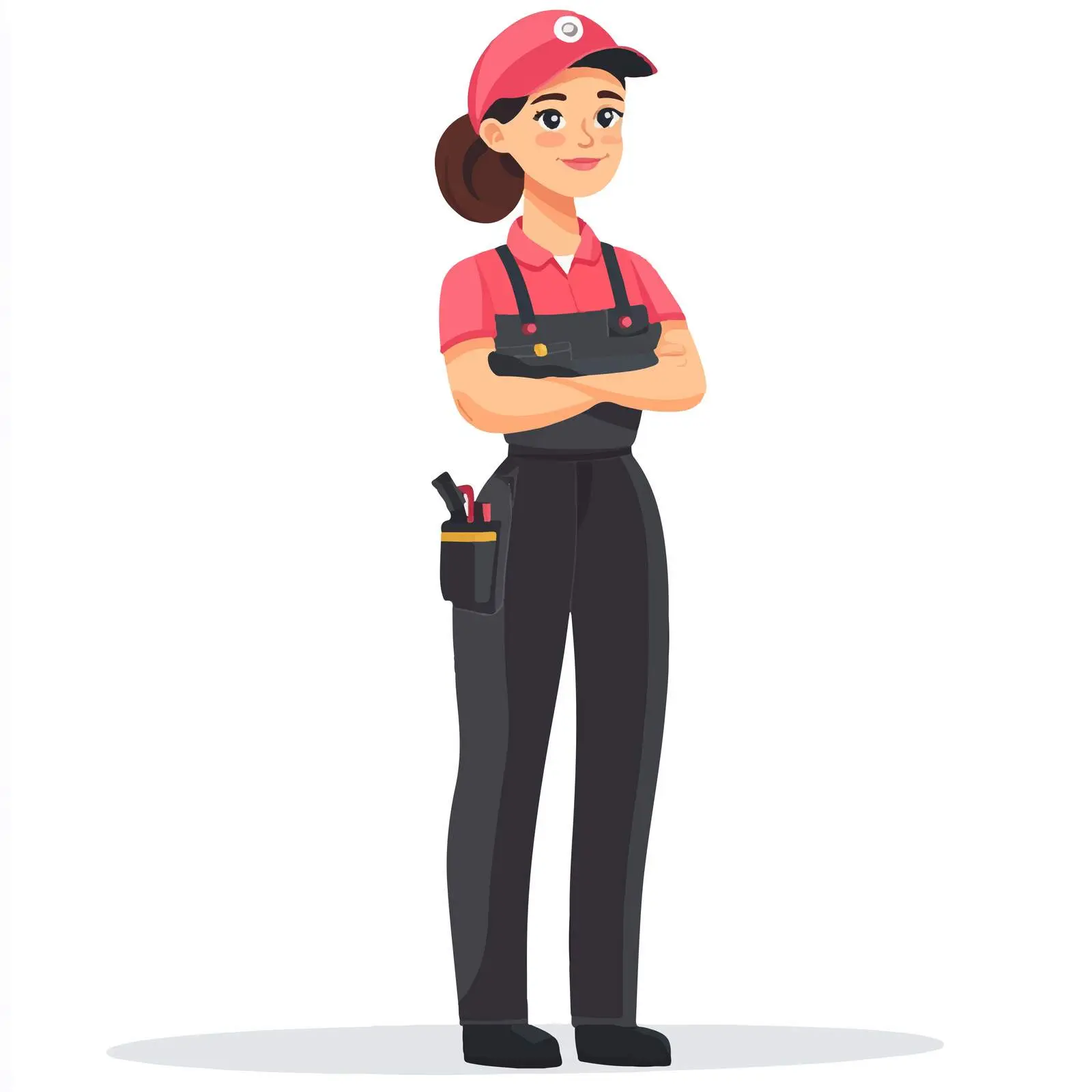 Young Female Car Technician in Uniform – free mechanic uniform image from Dotvec