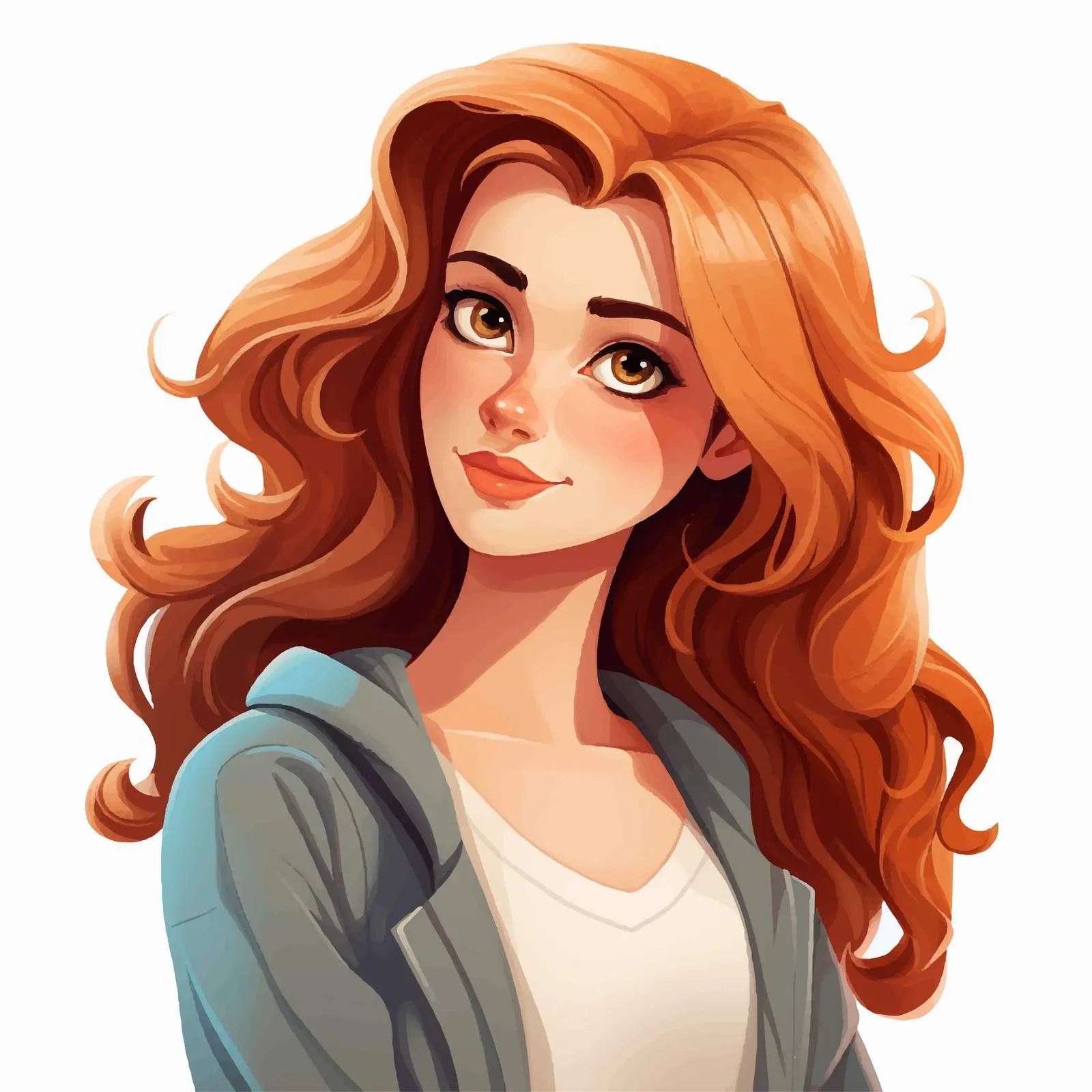 Young Woman Cartoon Vector Illustration — free download from Dotvec