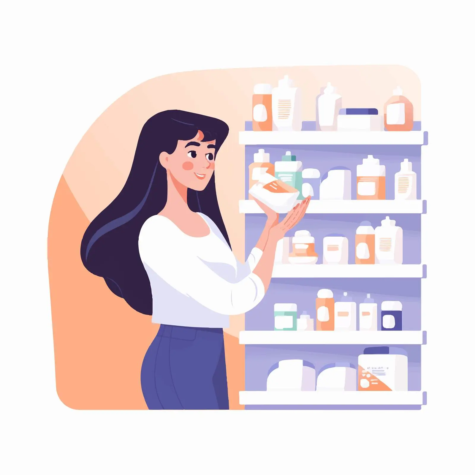 Young Woman Selecting Skincare Beauty Products – free facial care image from Dotvec