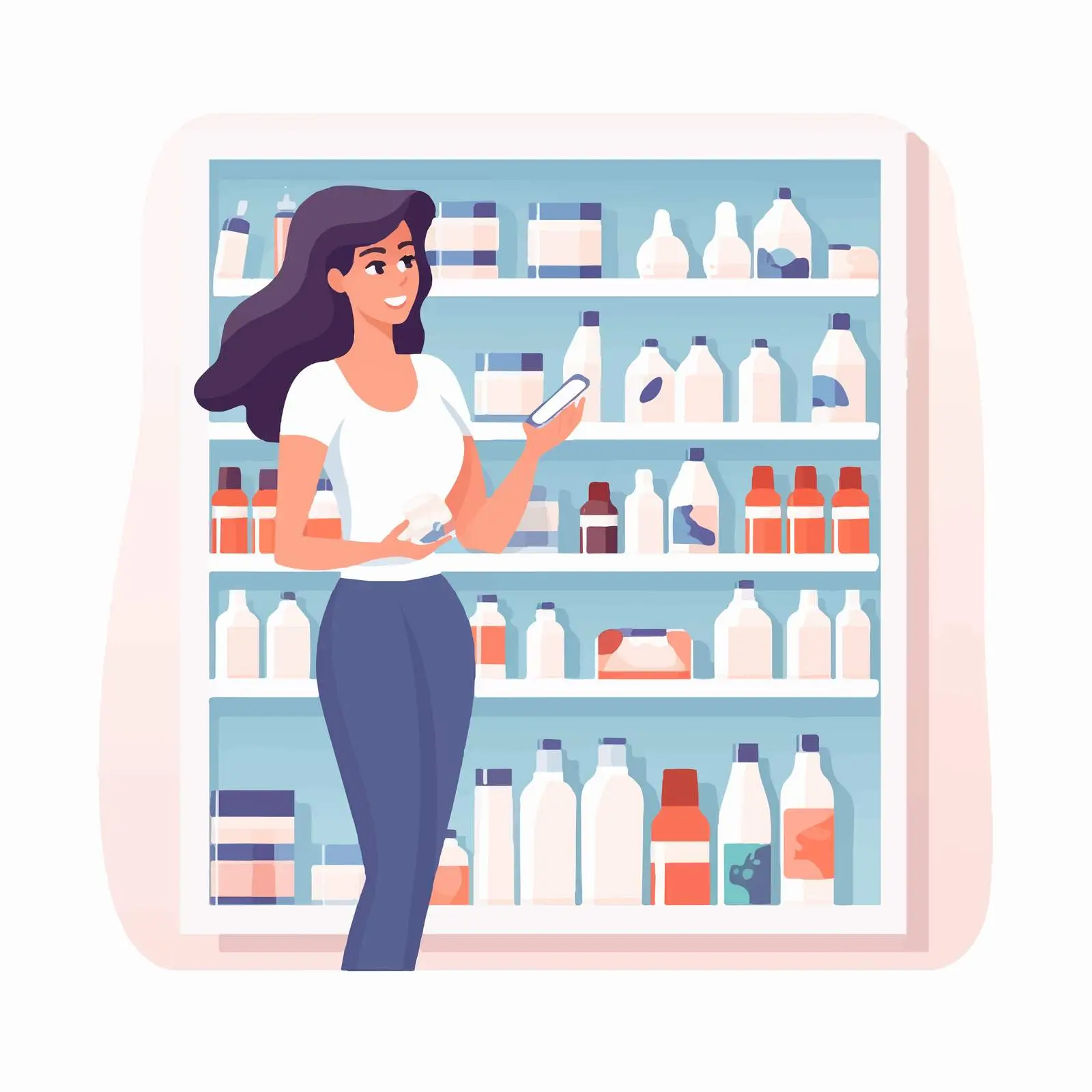 Young Woman Selecting Skincare Products — free download from Dotvec
