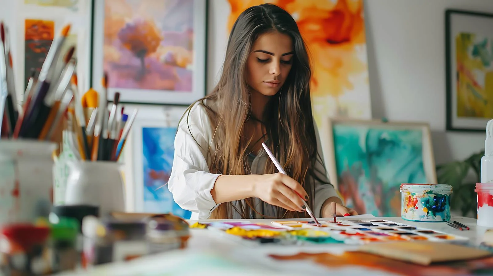 Watercolor Crafting in Studio — free download from Dotvec