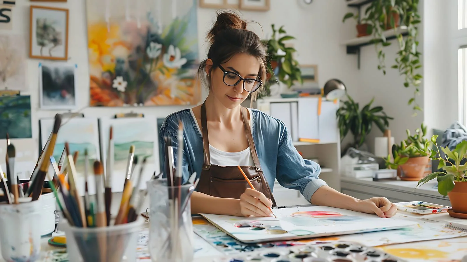 Creative Watercolor Crafting in Studio — free download from Dotvec