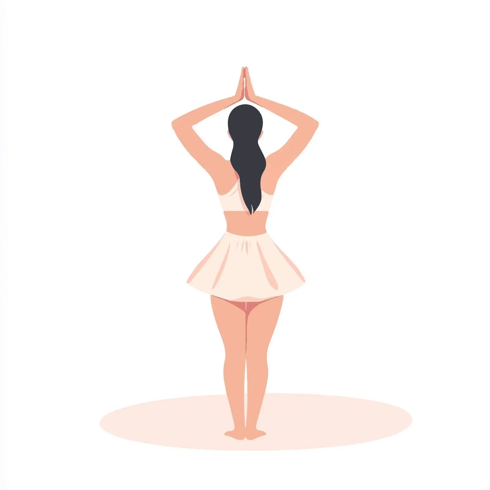 Young Woman in Extended Mountain Pose Backbend — free download from Dotvec