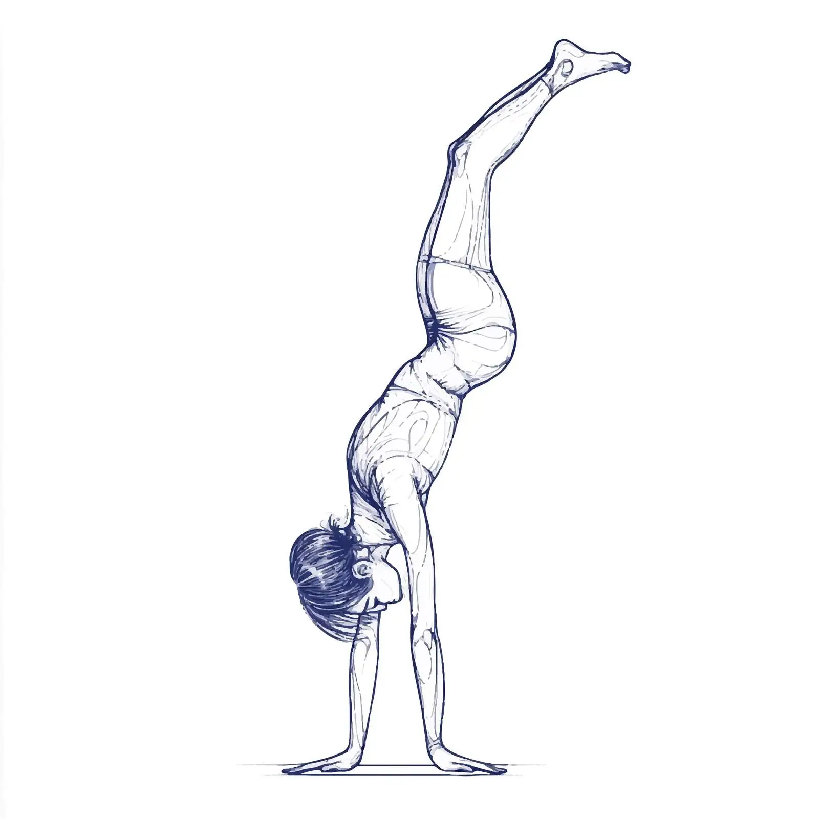 Young Woman Performing Extended Mountain Pose Backbend — free download from Dotvec