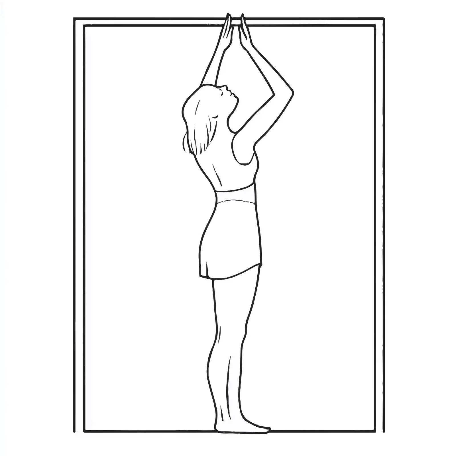Young Woman in Raised Arms Yoga Pose — free download from Dotvec