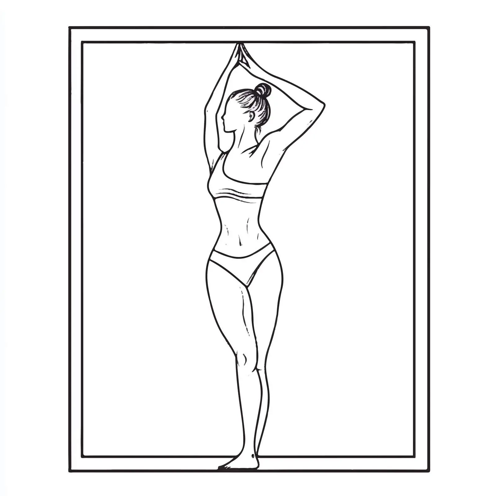 Young Woman in Raised Arms Yoga Pose — free download from Dotvec