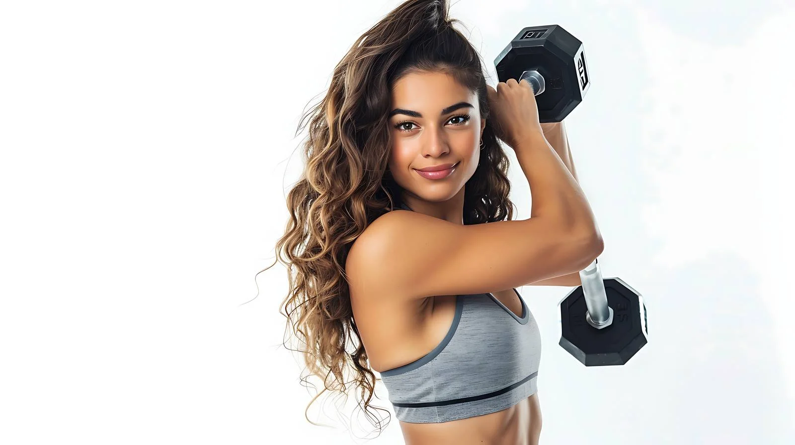 Fitness Workout with Dumbbells in Gym — free download from Dotvec