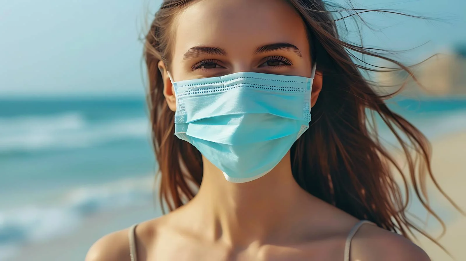 Woman in Medical Face Mask — free download from Dotvec