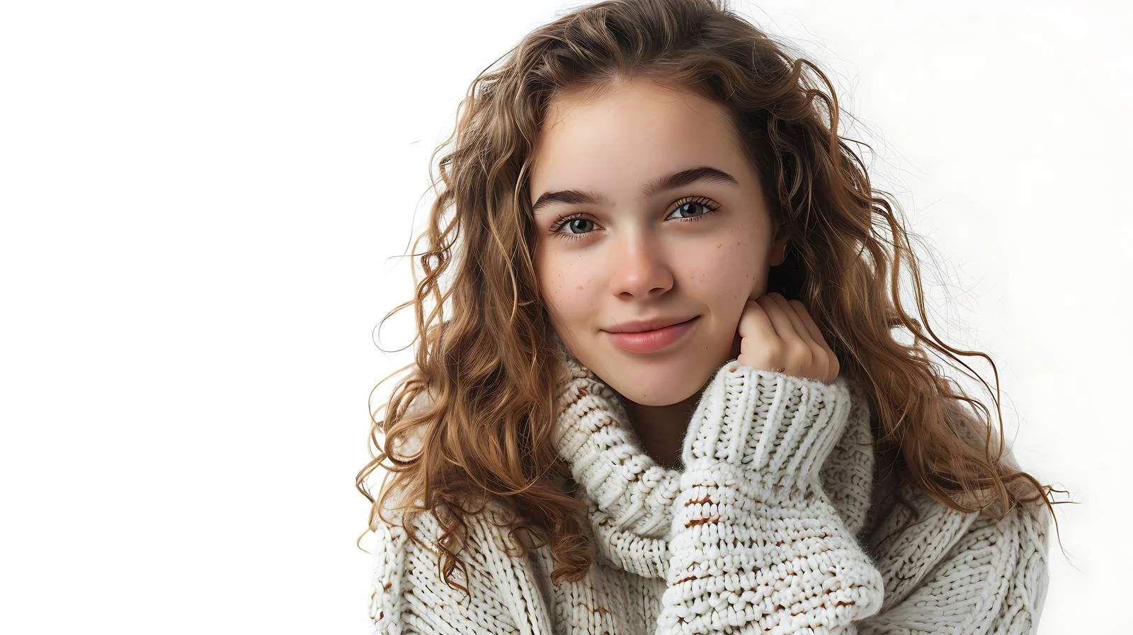 Elegant Studio Portrait of Young Woman — free download from Dotvec