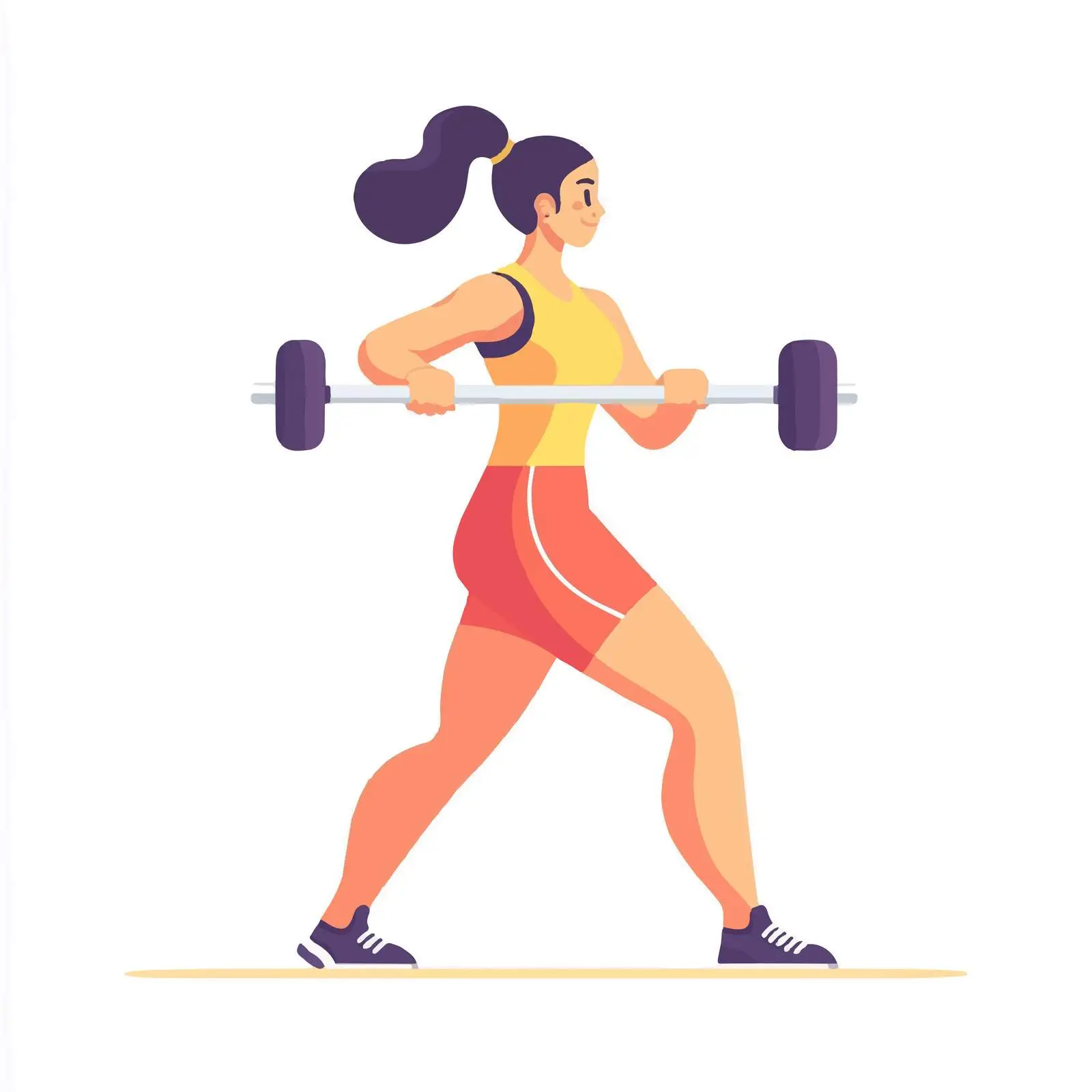 Young Woman Exercising with Dumbbell Illustration — free download from Dotvec