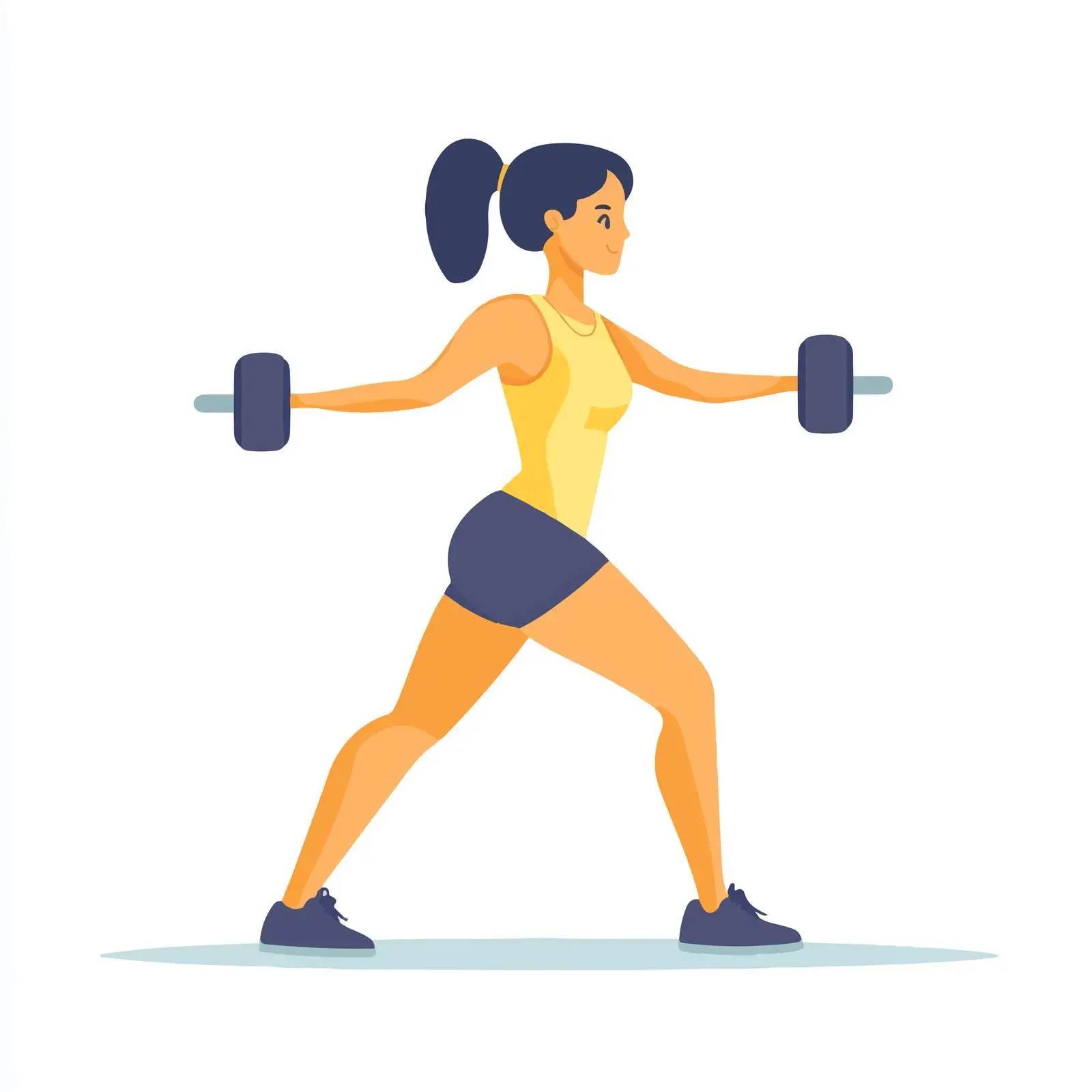 Young Woman Exercising with Dumbbell Illustration – free toning image from Dotvec